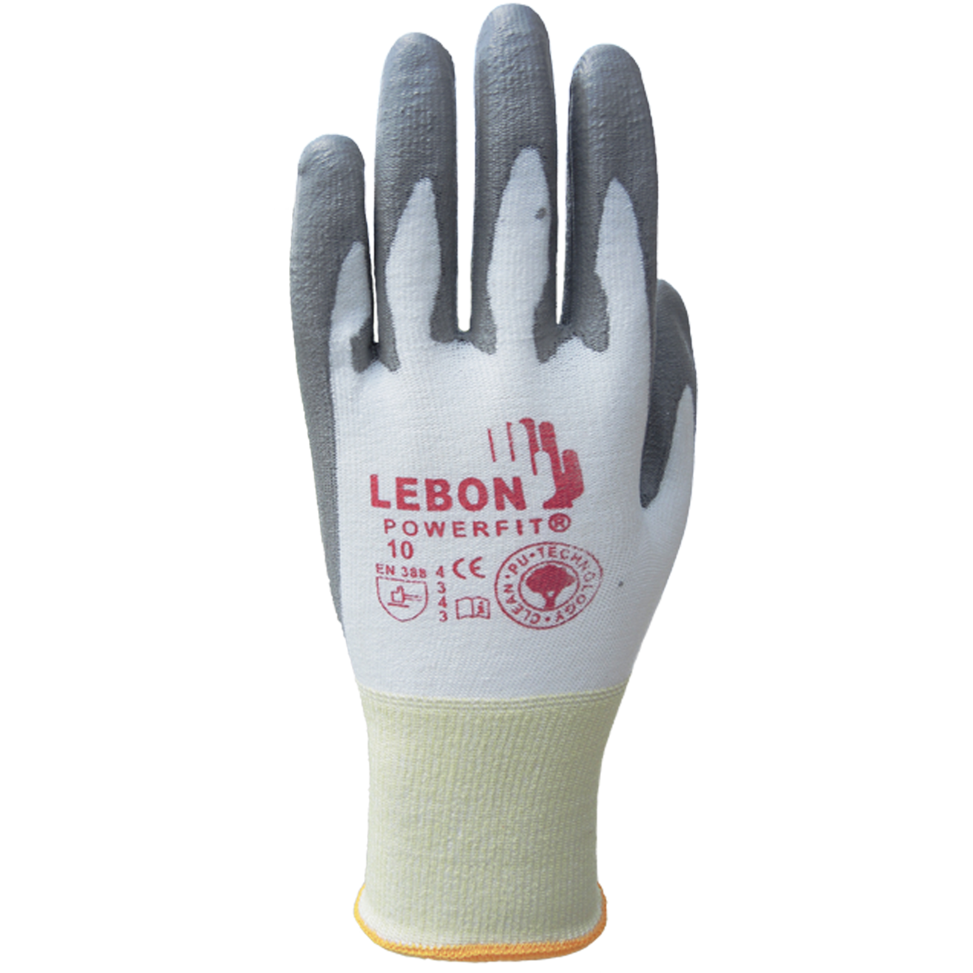 Gants résistants à la coupe PowerFitMD LebonMC, Taille Grand/9, Calibre 13, Revêtement Polyuréthane, Enveloppe en Polyéthylène, ASTM ANSI niveau A2/EN 388 niveau B