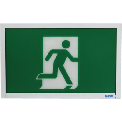 Enseigne de sortie coureur, DEL, À raccordement fixe, 12" lo x 7 1/2" la, Pictogramme