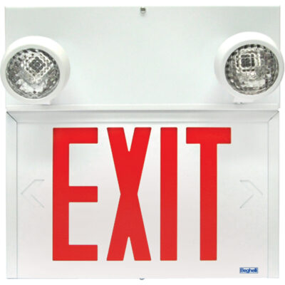 Enseignes/lampes combinées Stella - Exit, DEL, À raccordement fixe, 12-1/8'' lo x 12-1/2" la, Anglais