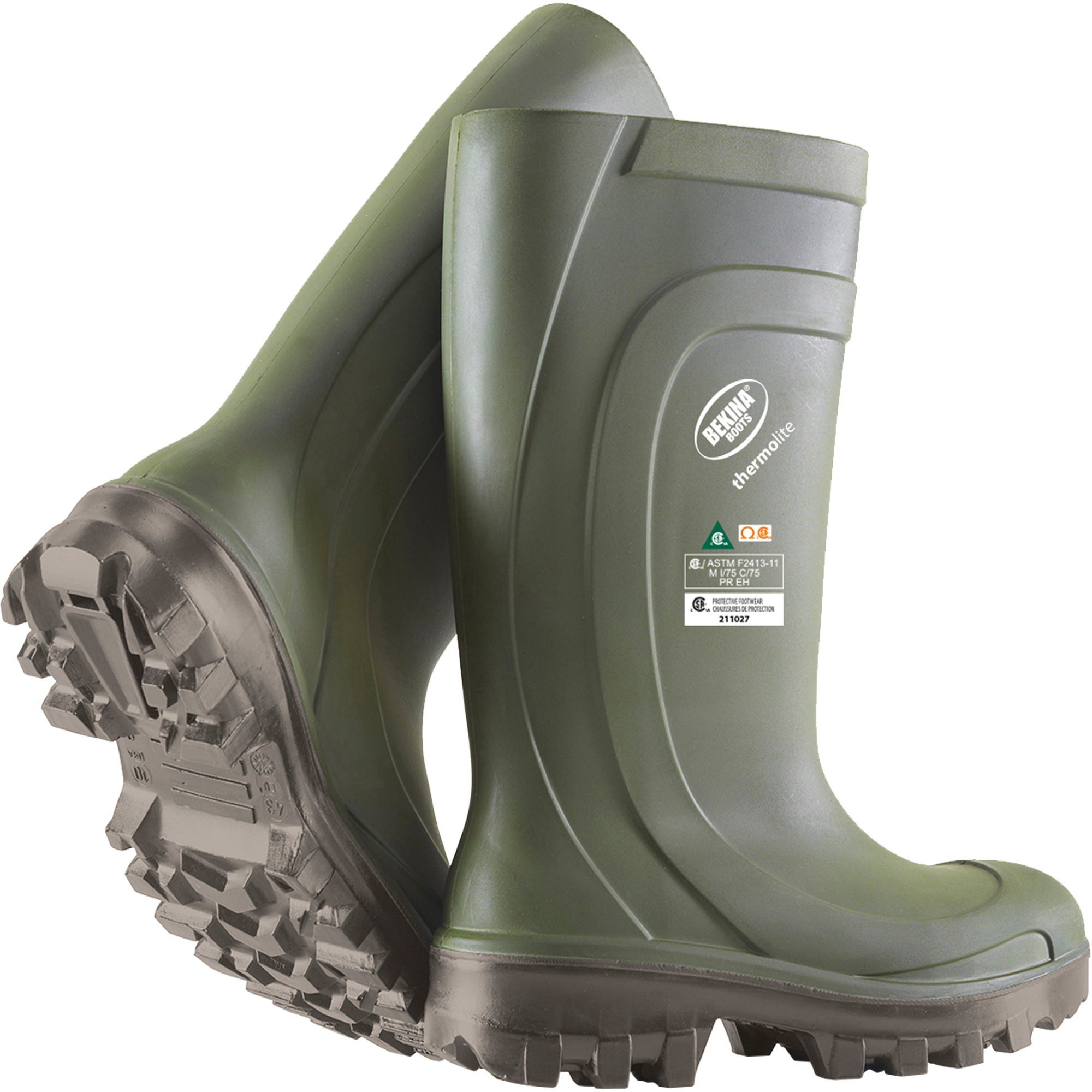 Bottes de sécurité isolées Thermolite, Polyuréthane, Embout Composite, Pointure 10, Semelle Résistant aux perforations