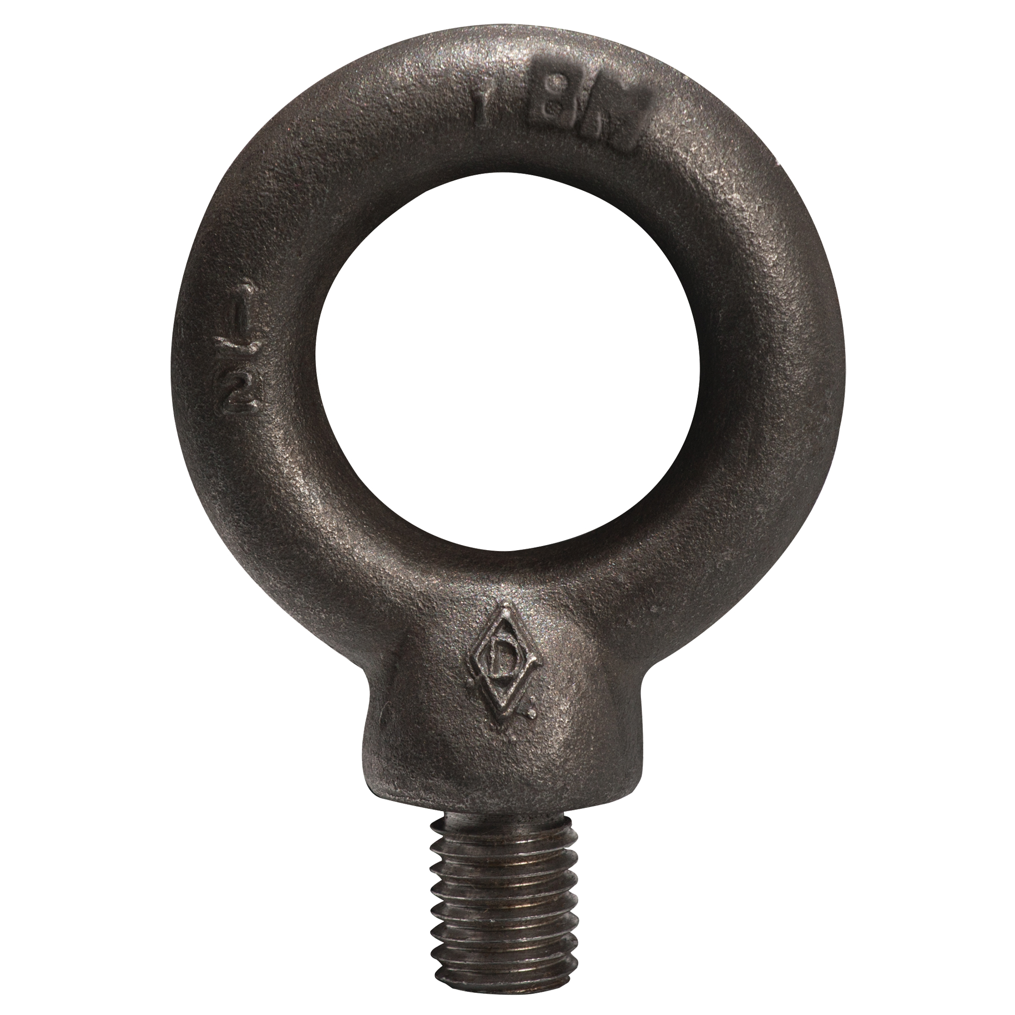 Boulons à œil pour machinerie, 1/2" dia, 1-1/2" lo, Fini naturel sans enduit, 2400 lb (1,2 tonnes) capacité