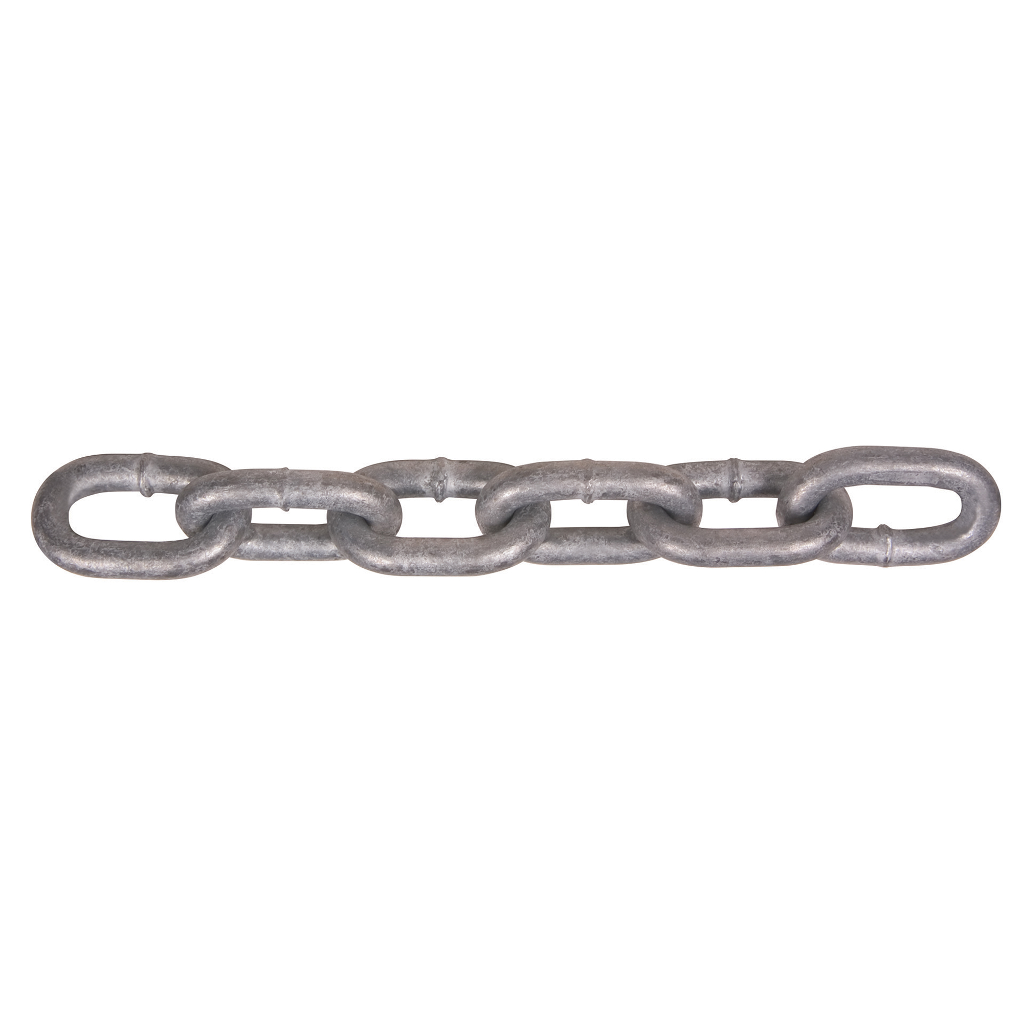 Chaînes galvanisées par immersion à chaud, Acier au carbone, 1/2" x 100' (30,4 m) l, Calibre 30, Charge d'utilisation 4500 lb (2,25 tonnes)