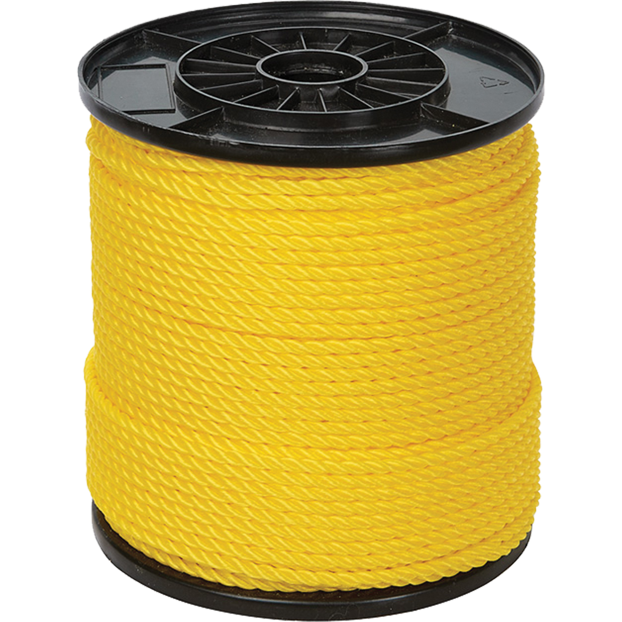 Corde torsadée jaune à trois brins 1/4", Polypropylène, 550'