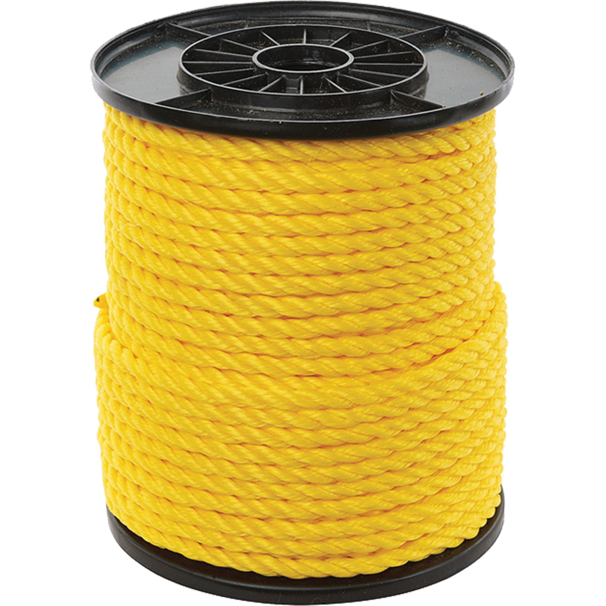 Corde torsadée jaune à trois brins 3/8", Polypropylène, 250'