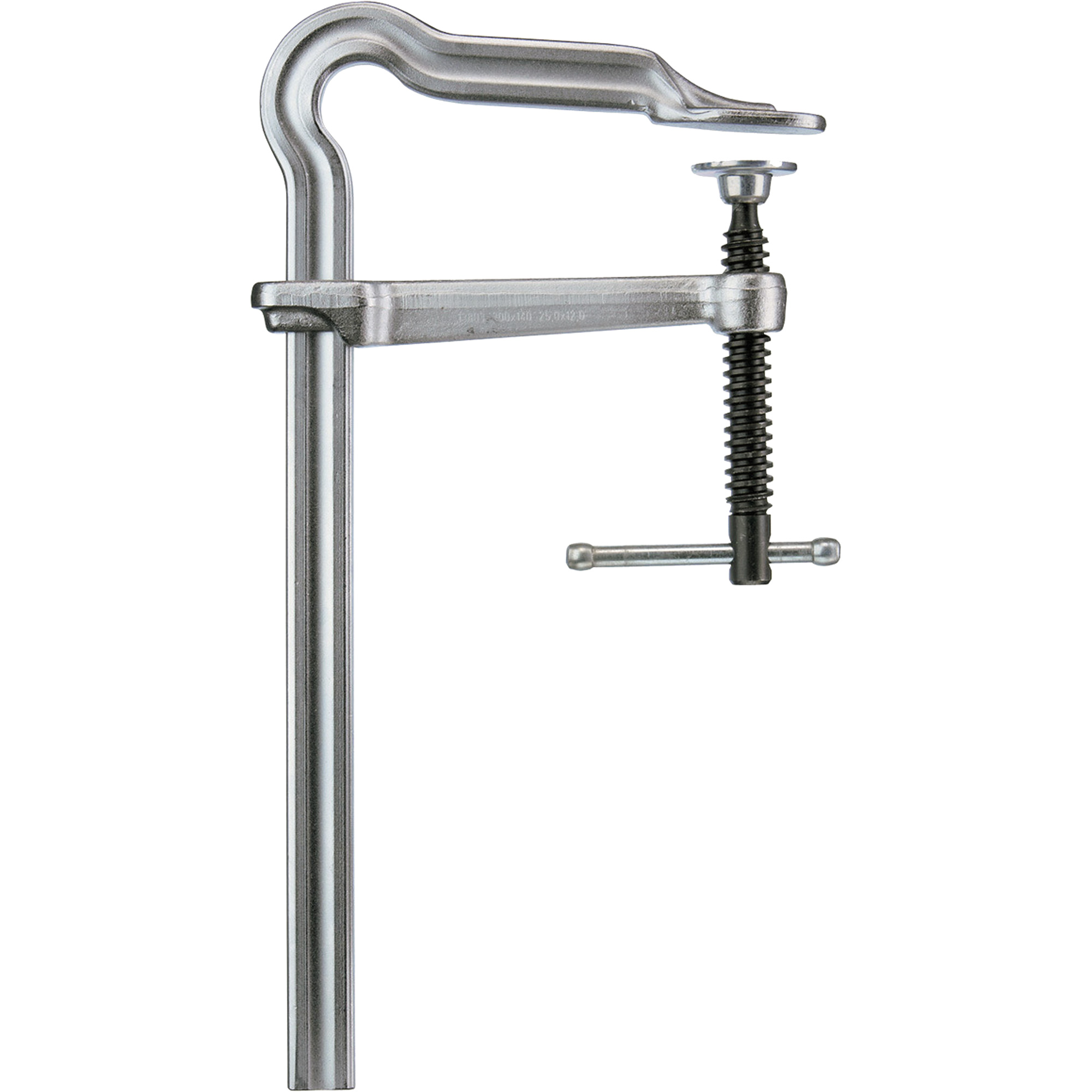 Serre-joint à coulisse coudé Omega entièrement en acier, 8" (203 mm) capacité, 4" (102 mm) profondeur