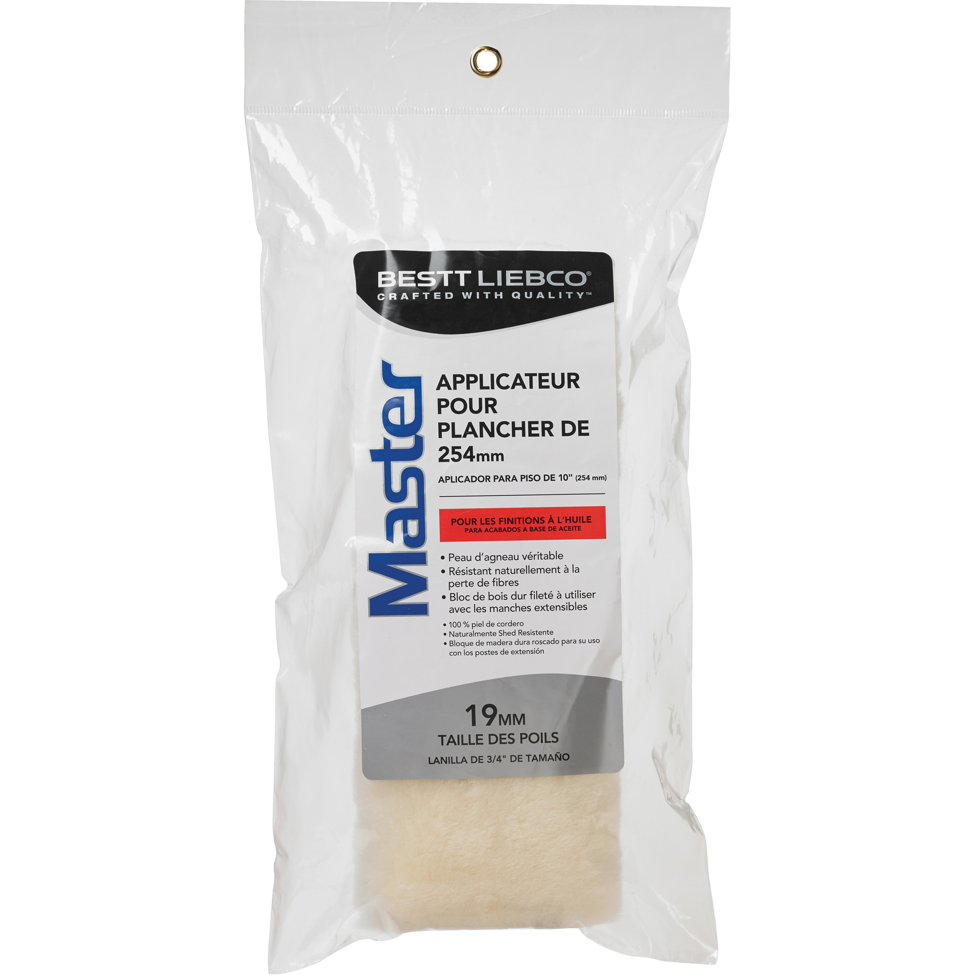 Applicateur pour plancher en cuir d'agneau