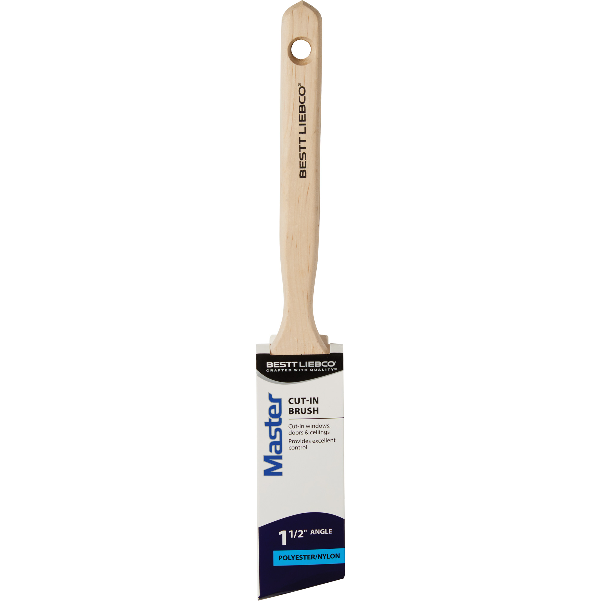 Brosse coupée Master, Poly/nylon, Manche Bois, Largeur de 1-1/2"