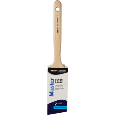Brosse coupée Master, Poly/nylon, Manche Bois, Largeur de 2"