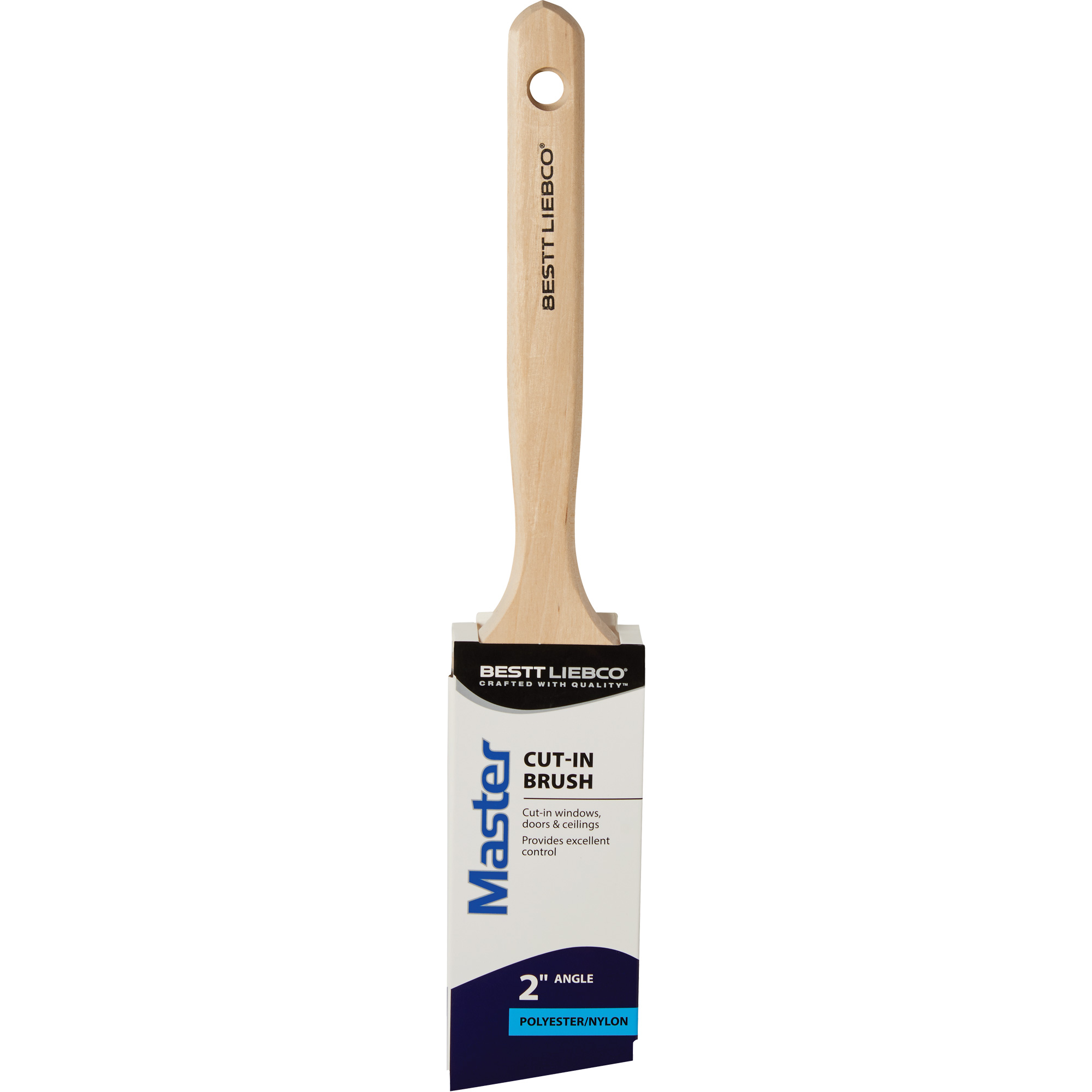 Brosse coupée Master, Poly/nylon, Manche Bois, Largeur de 2"