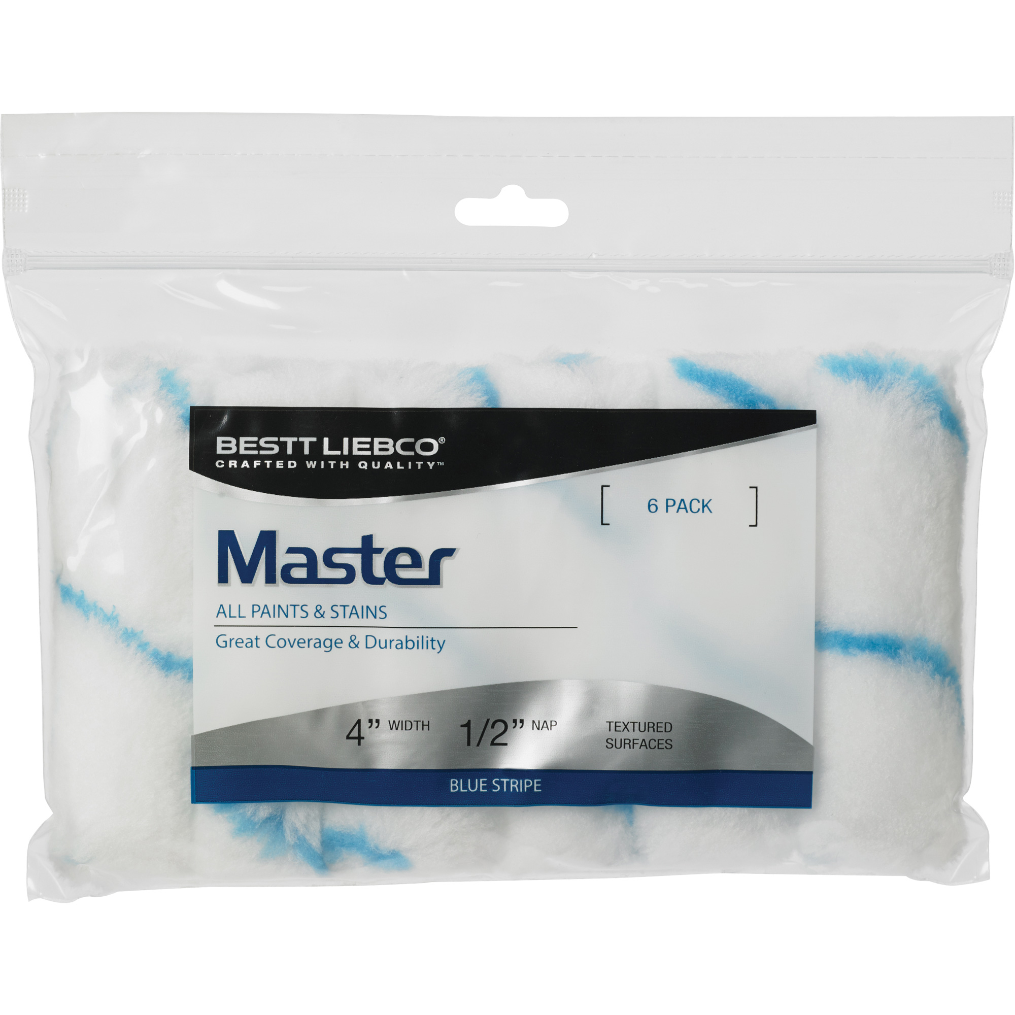 Mini couvre-rouleau à bande bleue Master, Nap 13 mm (1/2"), 101,6 mm (4") l