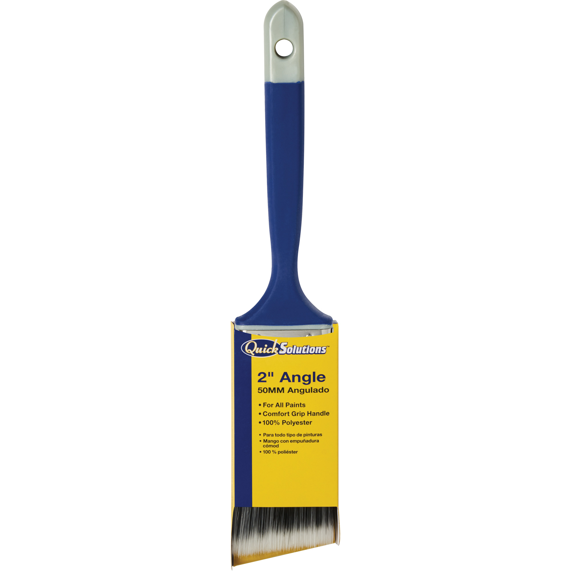 Pinceau à angle Quick Solutions, Polyester, Manche Plastique, Largeur de 2"