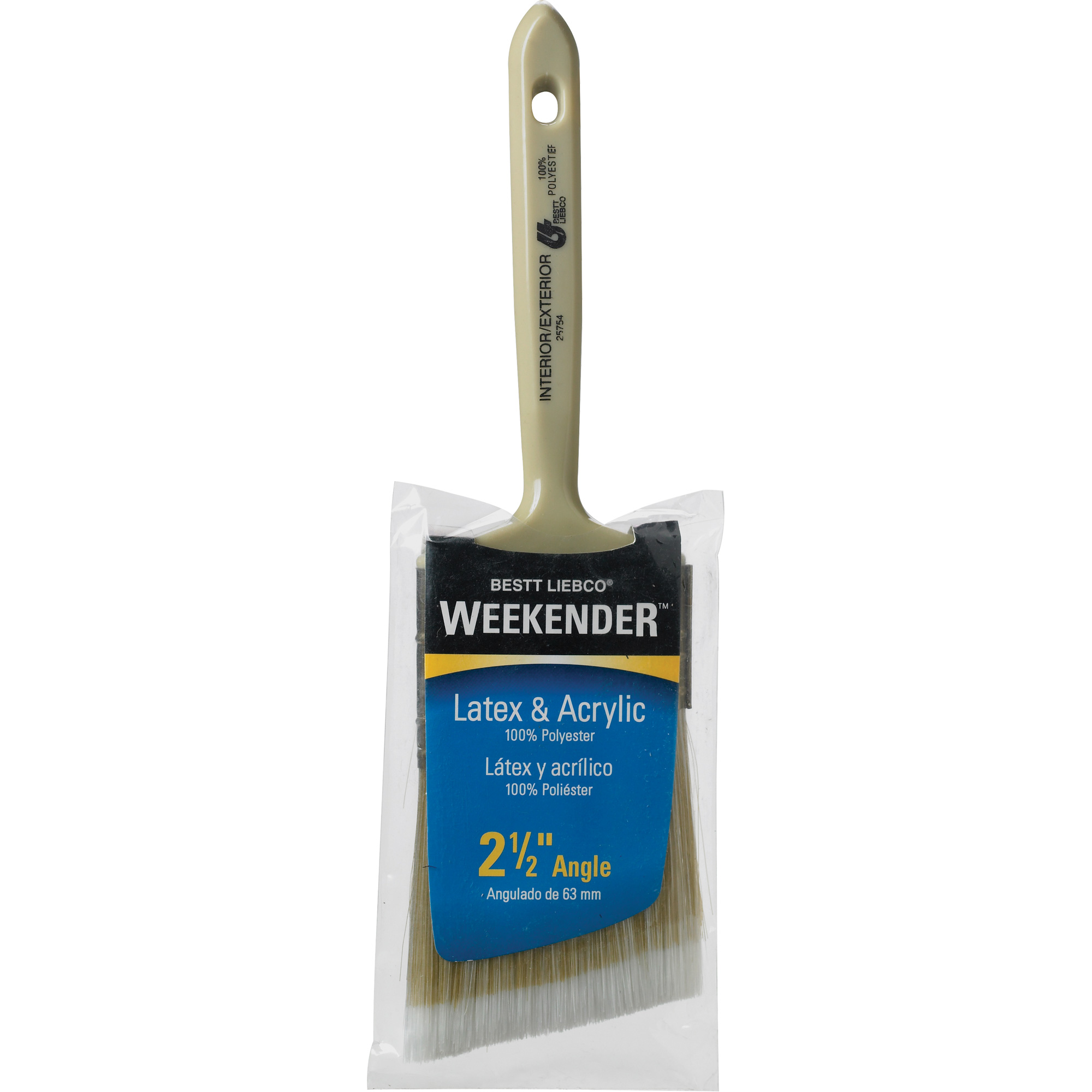 Pinceau à angle WeekenderMC, Polyester, Manche Plastique, Largeur de 2-1/2"