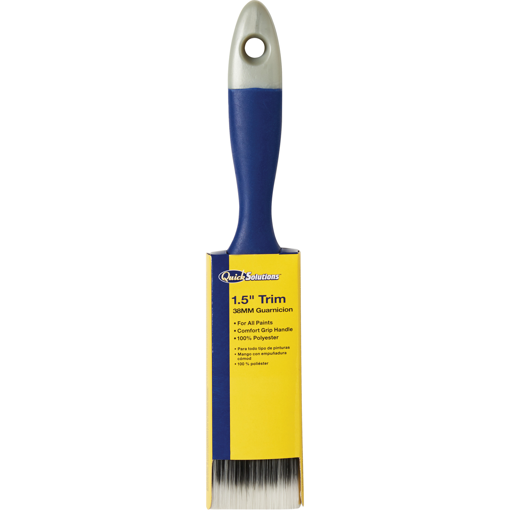 Pinceau à garniture Quick Solutions, Polyester, Manche Plastique, Largeur de 1-1/2"