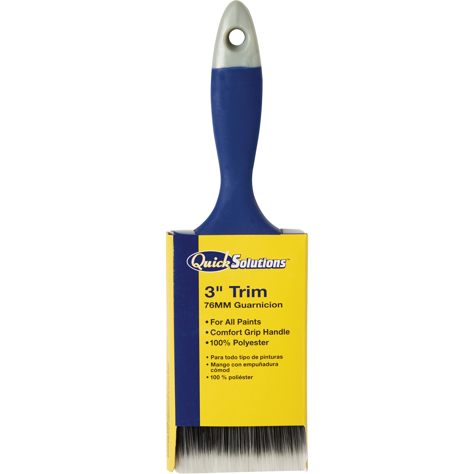 Pinceau à garniture Quick Solutions, Polyester, Manche Plastique, Largeur de 3"