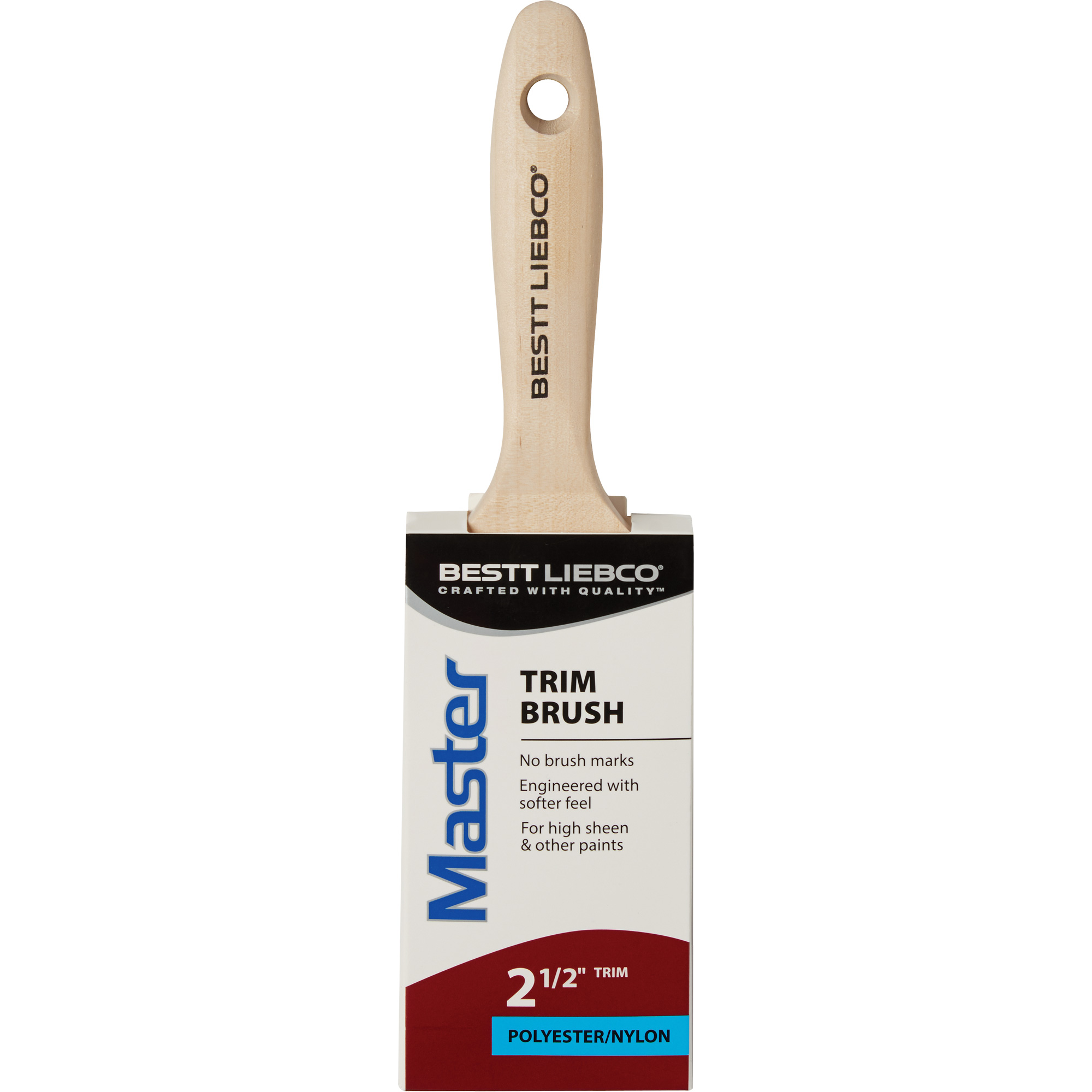 Pinceau pour garnitures Master, Poly/nylon, Manche Bois, Largeur de 2-1/2"