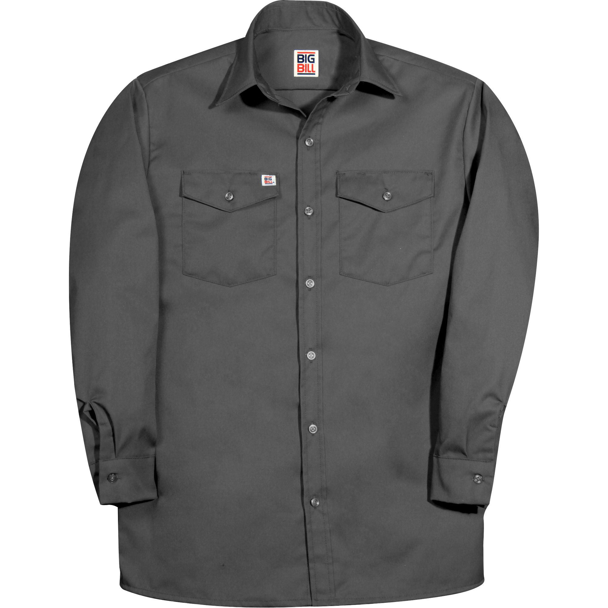 Chemise de travail à manche longue de première qualité, Hommes, 5T-Grand, Charbon