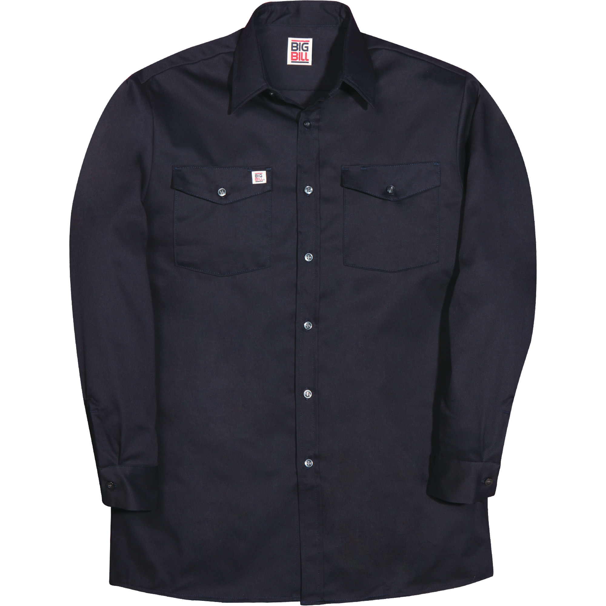 Chemise industrielle de travail à manches longues, Hommes, 3T-Grand, Bleu marine