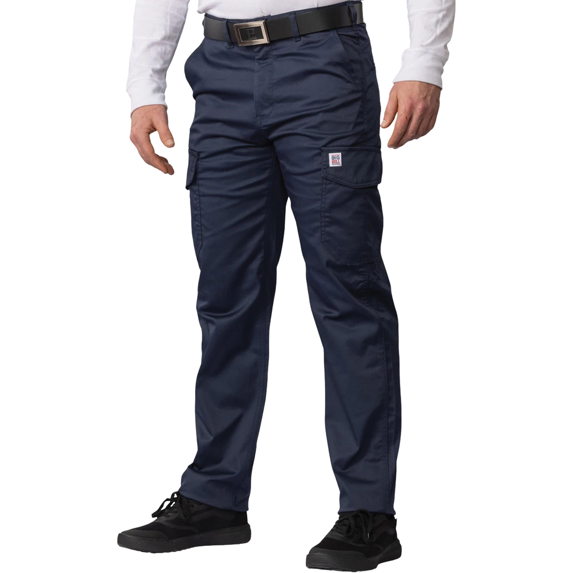 Pantalon cargo Big Flex, Poly-coton/Spandex, Bleu marin, Taille 29