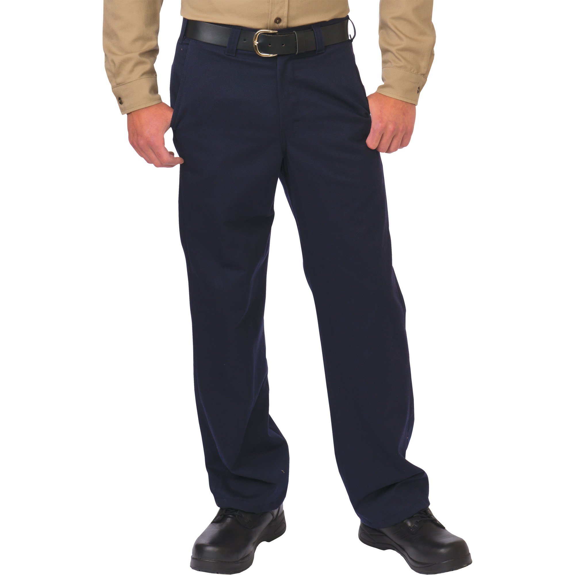 Chemise de travail de protection contre l'arc électrique, 60, x 36, Bleu marin, 12,4 cal/cm2