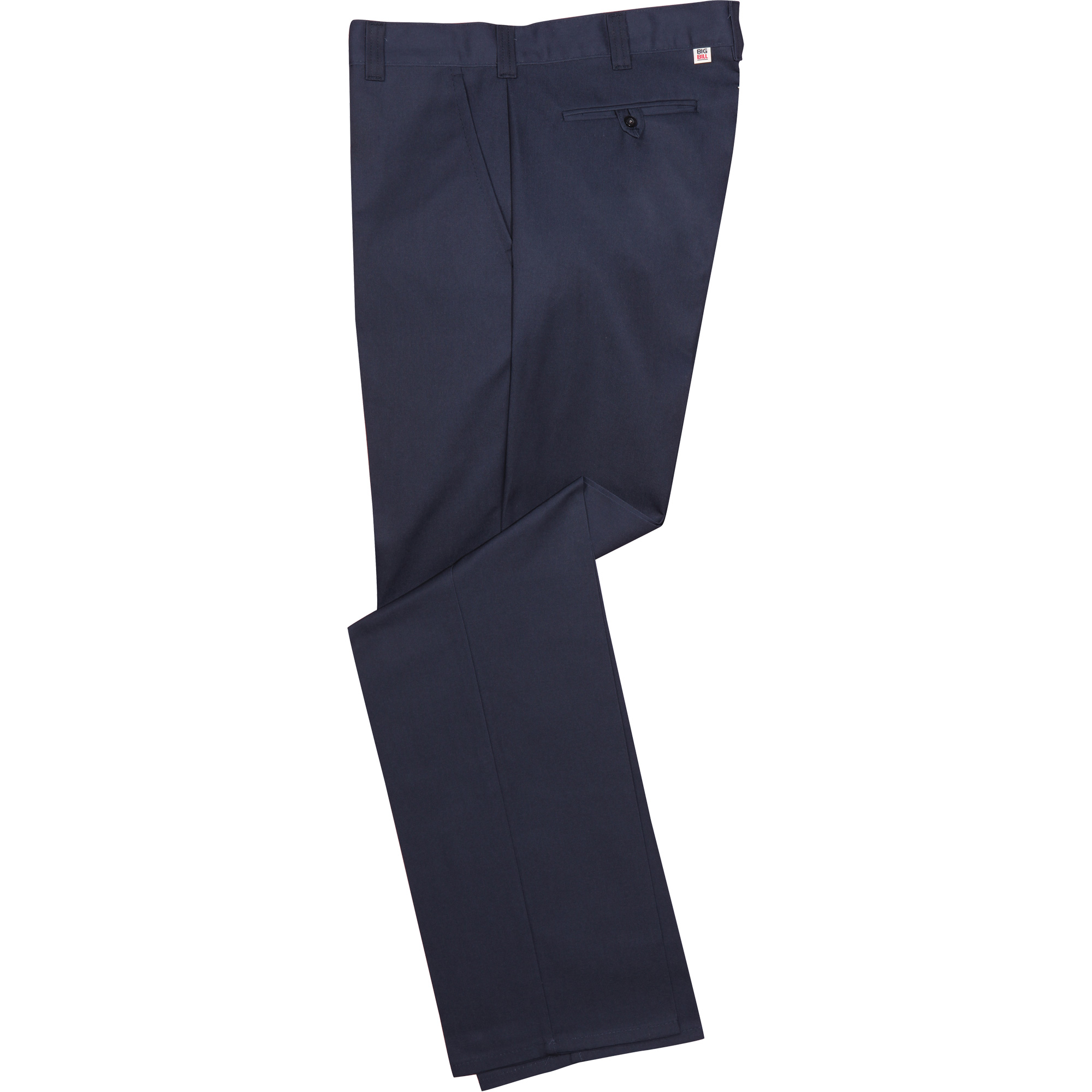 Pantalons de travail coupe ajustée à taille basse en tissu croisé, Poly-coton, Bleu marin, Taille 60, Entrejambe 33
