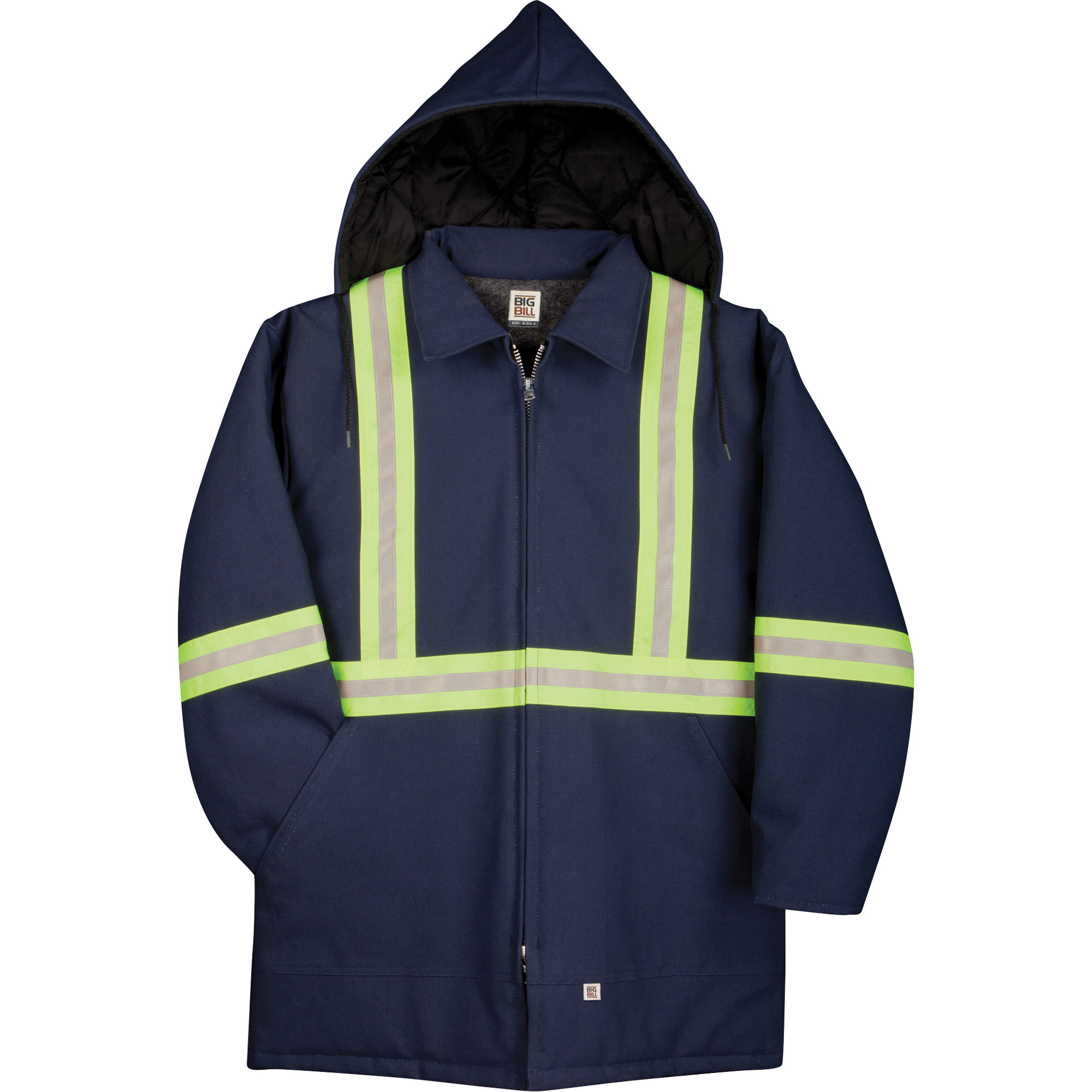 Parka en canard de première qualité avec matériau réfléchissant, Bleu marine, 2T-Grand