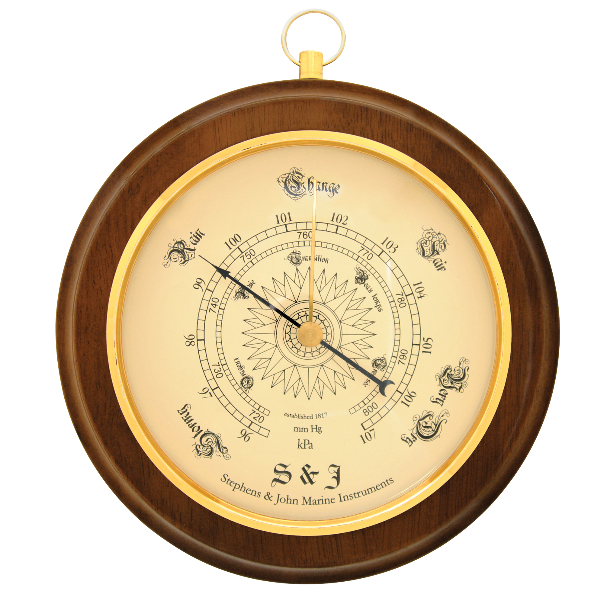 Baromètre décoratif rond de 8,5"