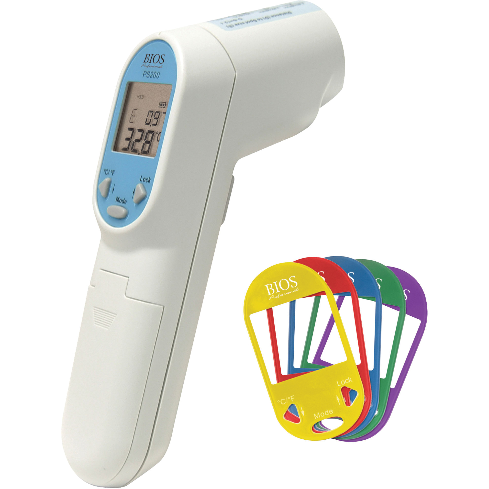 Thermomètres à infrarouges pour service alimentaire, -76° - 932° F ( -60° - 500° C ), 12:1, Émissivité Fixe