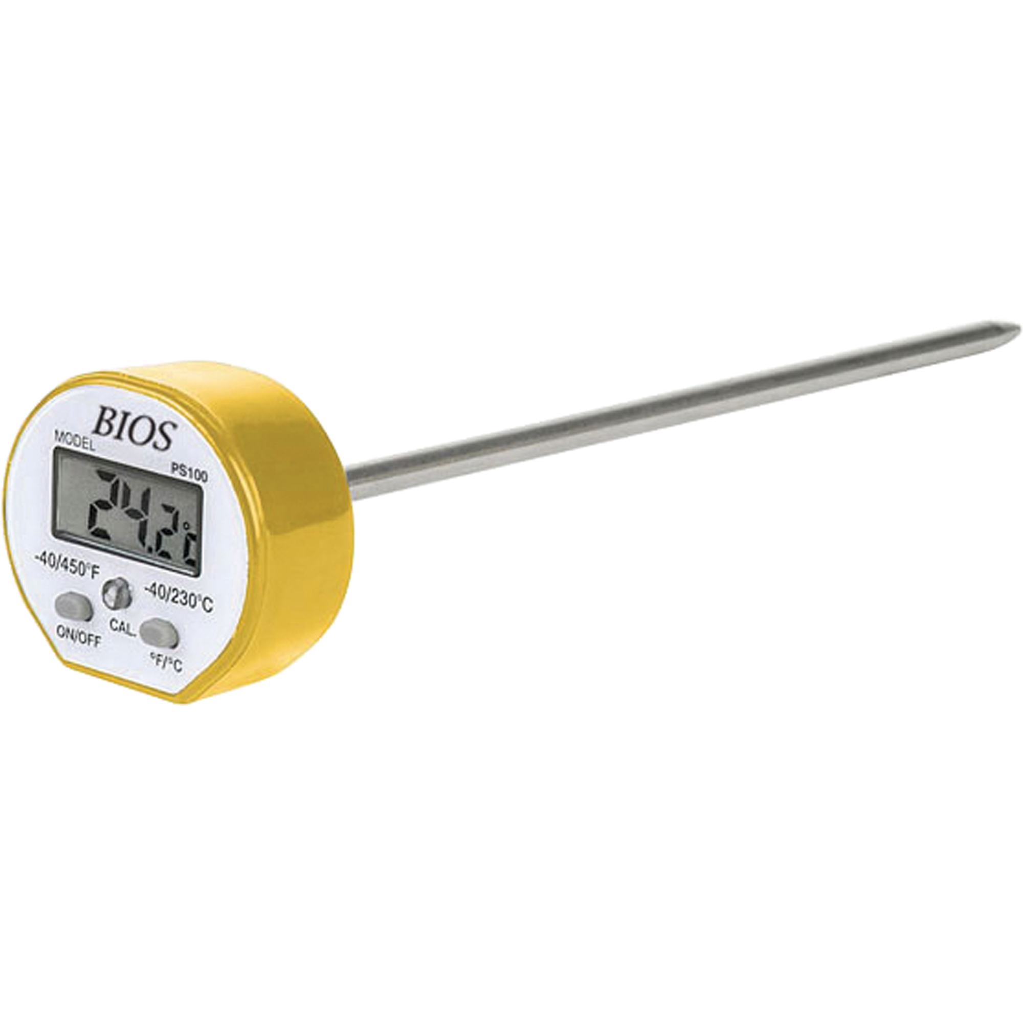 Thermomètres à tige, Contact, Numérique, -40-450°F (-40-230°C)