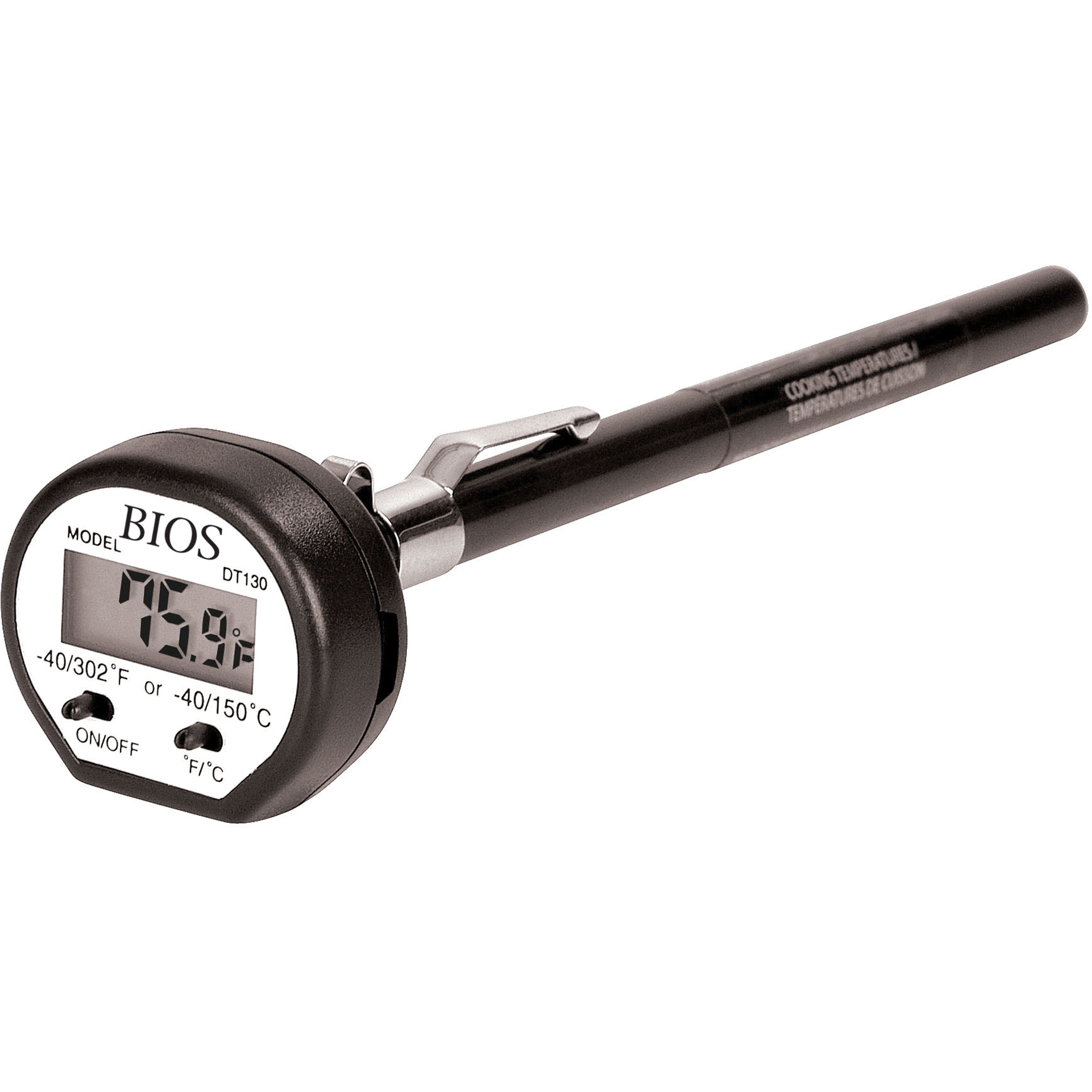 Thermomètres à tige, Contact, Numérique, -40,0-302,0°F (-40,0-150,0°C)