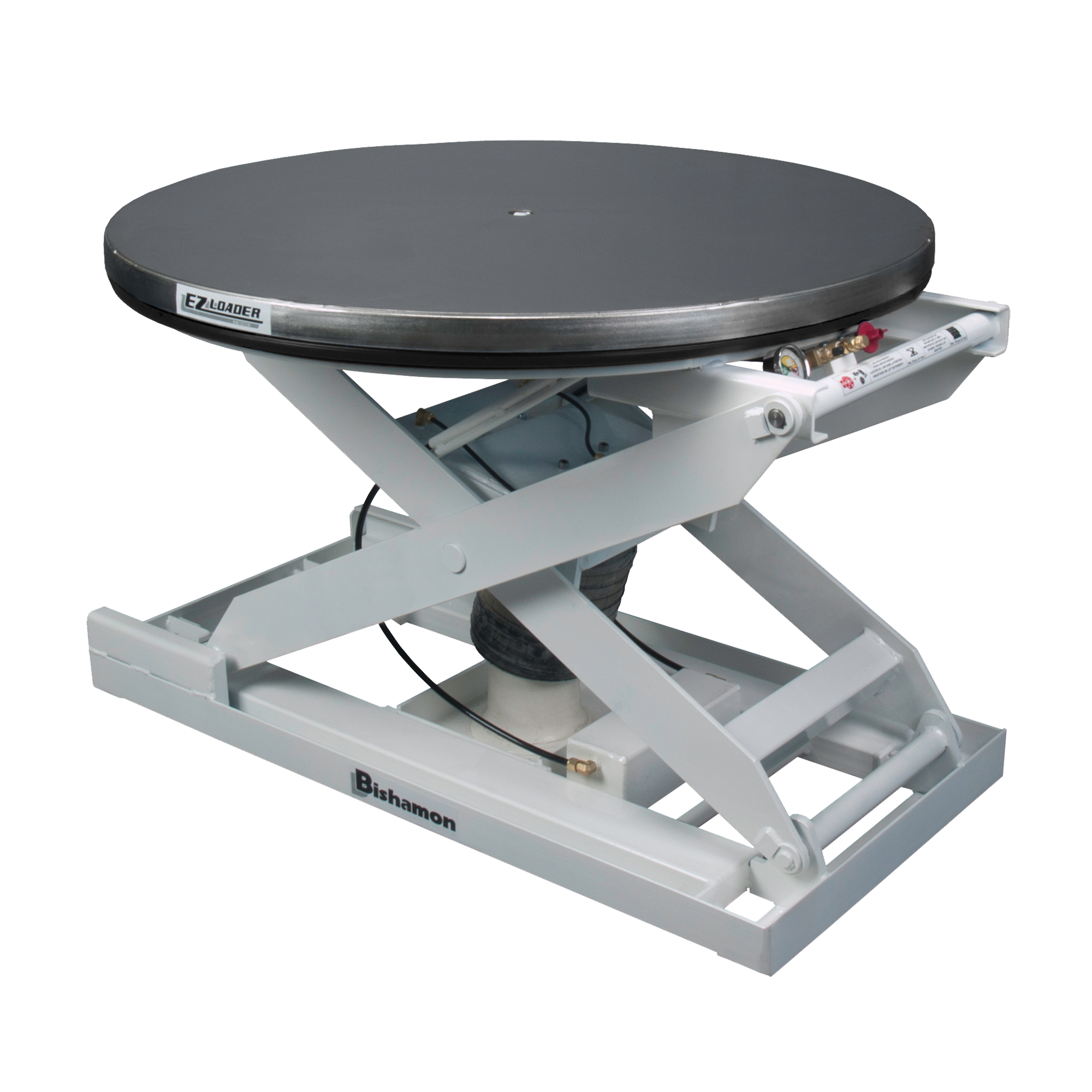 Positionneur pour palette à nivellement automatique EZ LoaderMD E - plateforme en acier inoxydable, 43" lo x 43" la, Capacité 4000 lb