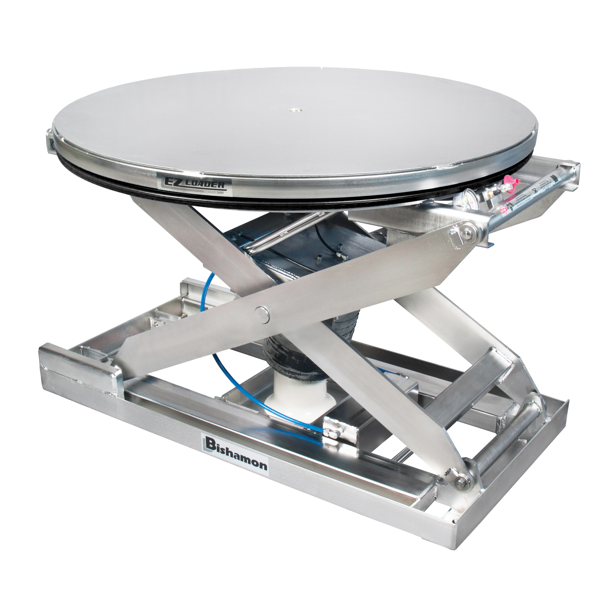 Positionneur pour palette à nivellement automatique EZ LoaderMD SS - 100% acier inoxydable, 43" lo x 43" la, Capacité 4000 lb