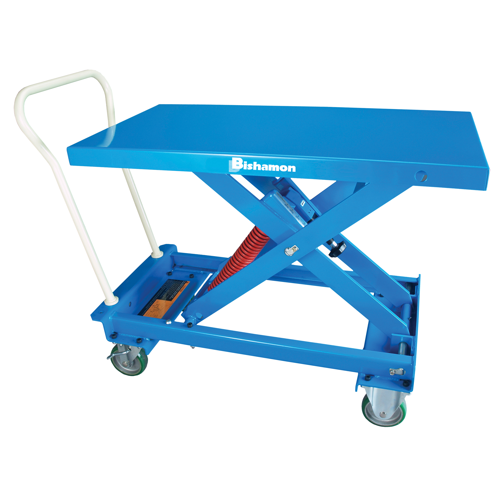 Table de travail mobile avec nivellement automatique à ciseaux MobiLevelerMD, 27-3/5" lo x 17-4/5" la, Acier, Capacité 220 lb