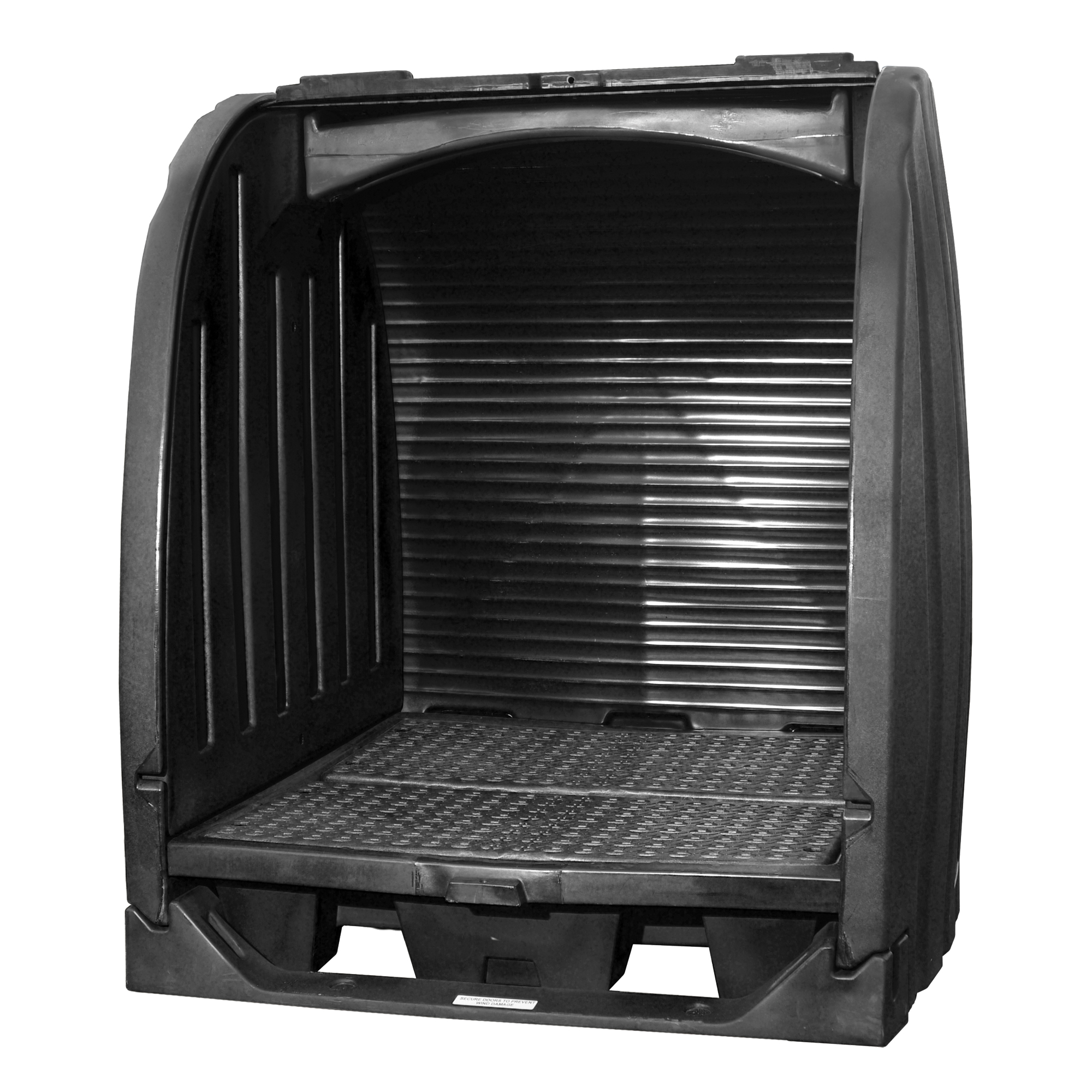Abris de confinement des déversements avec drain, 65" lo x 58" la x 69" h, Capacité de charge 6000 lb