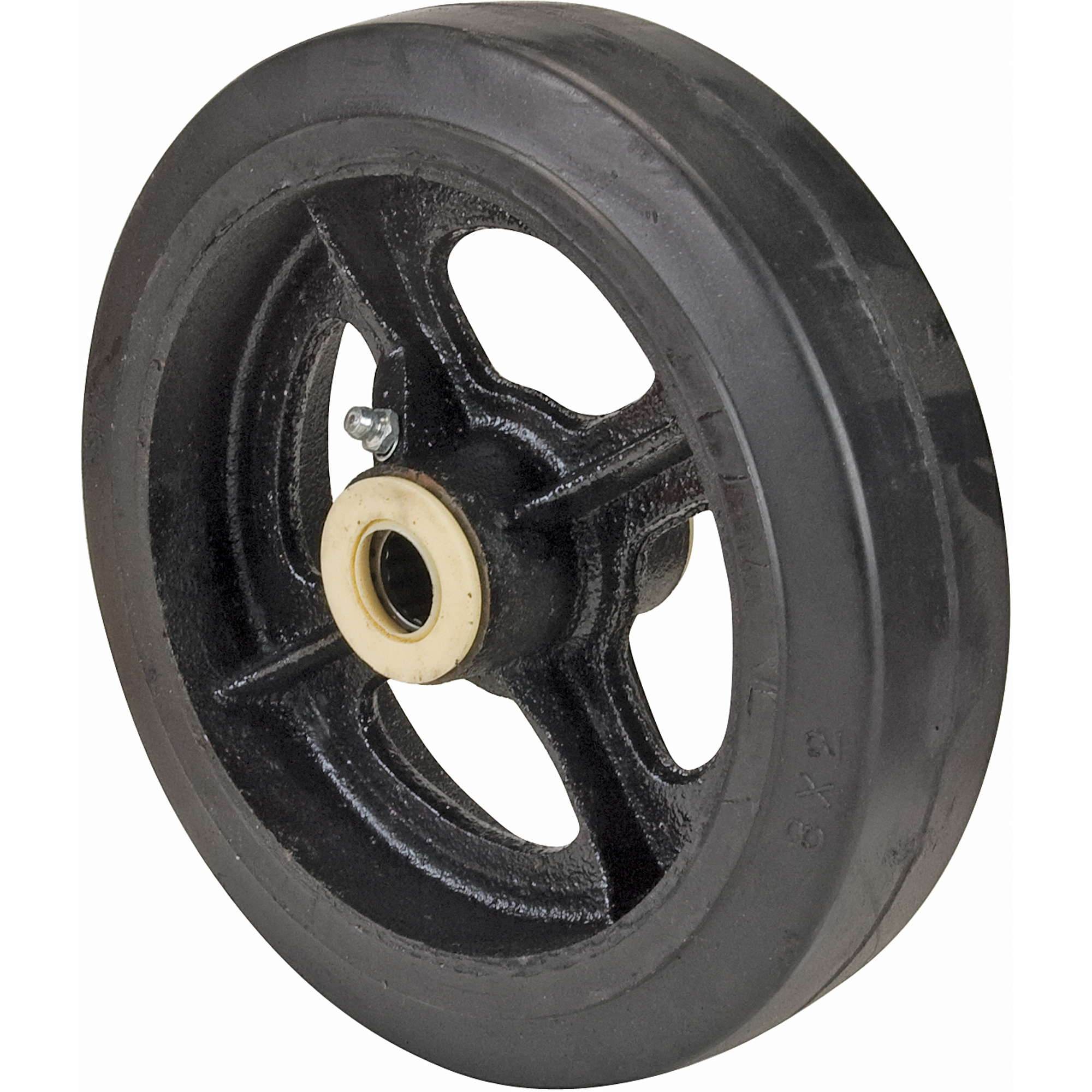 Roues en caoutchouc, 8" (203 mm) dia. x 2" (51 mm) la, Capacité de 600 lb (272 kg)
