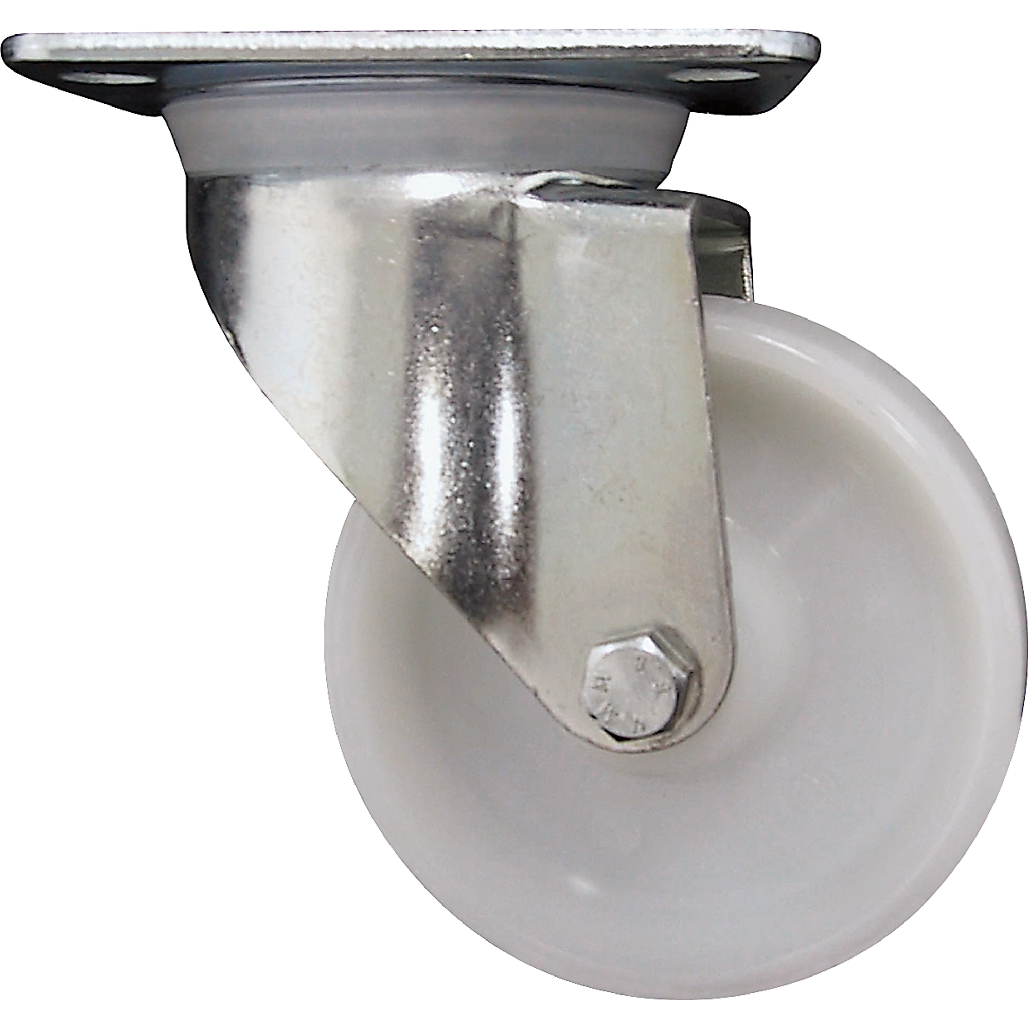 Roulette blanche, Pivotant, 4" (101,6 mm), Polyamide, 275 lb (125 kg)