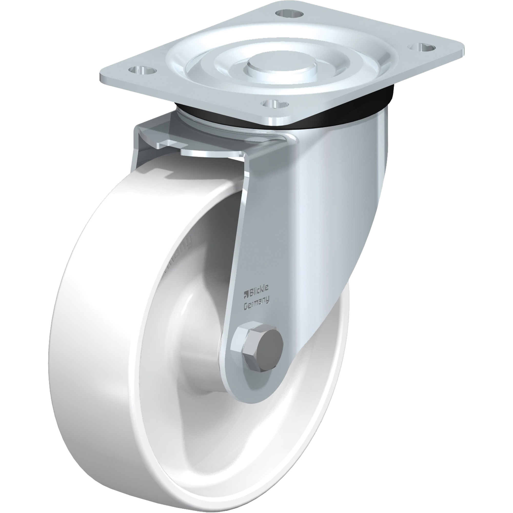 Roulette blanche, Pivotant, 6" (152,4 mm), Polyamide, 440 lb (199,58 kg)