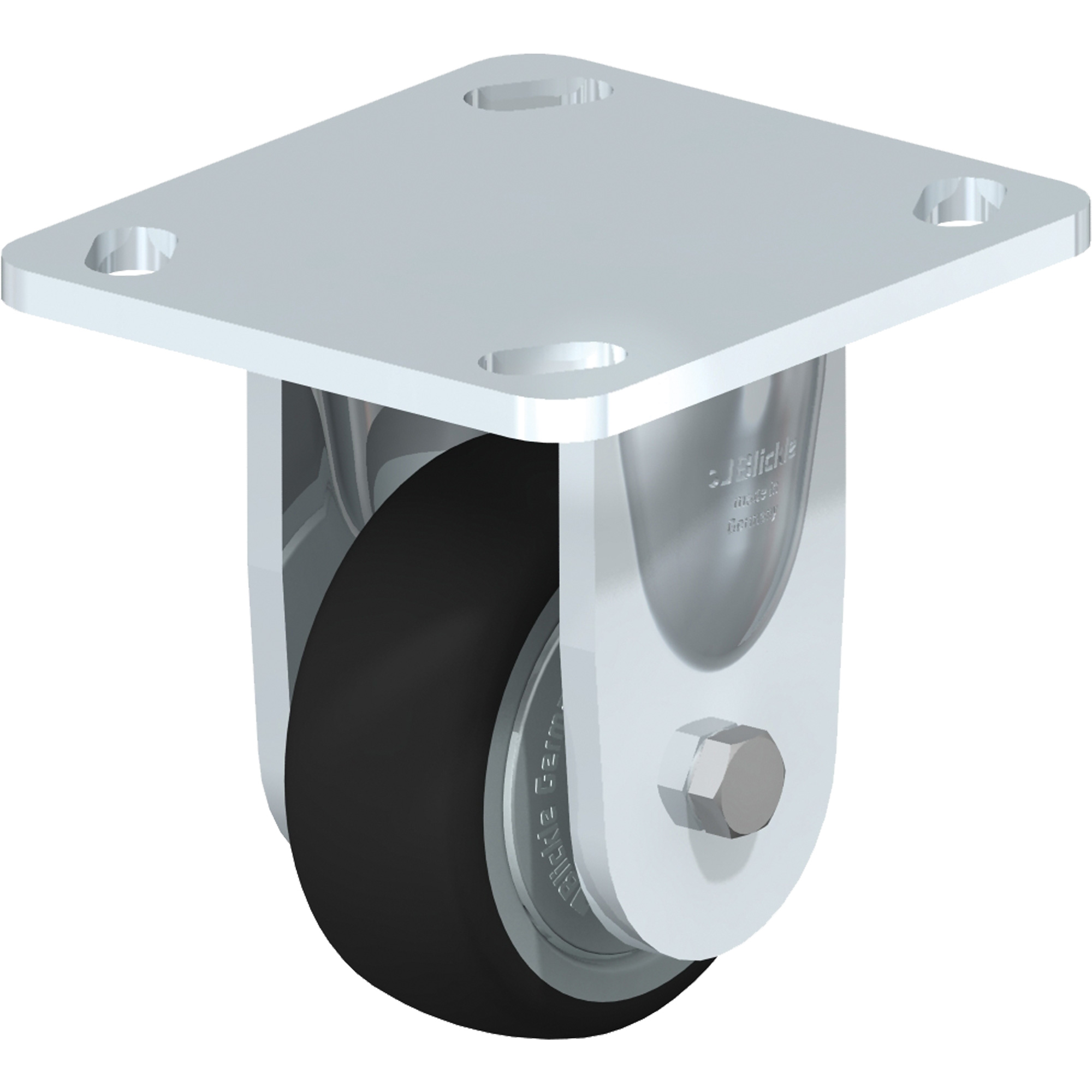 Roulette de haute qualité, Fixe, 3-1/8" (79,5 mm), Polyuréthane thermoplastique, 330 lb (150 kg)