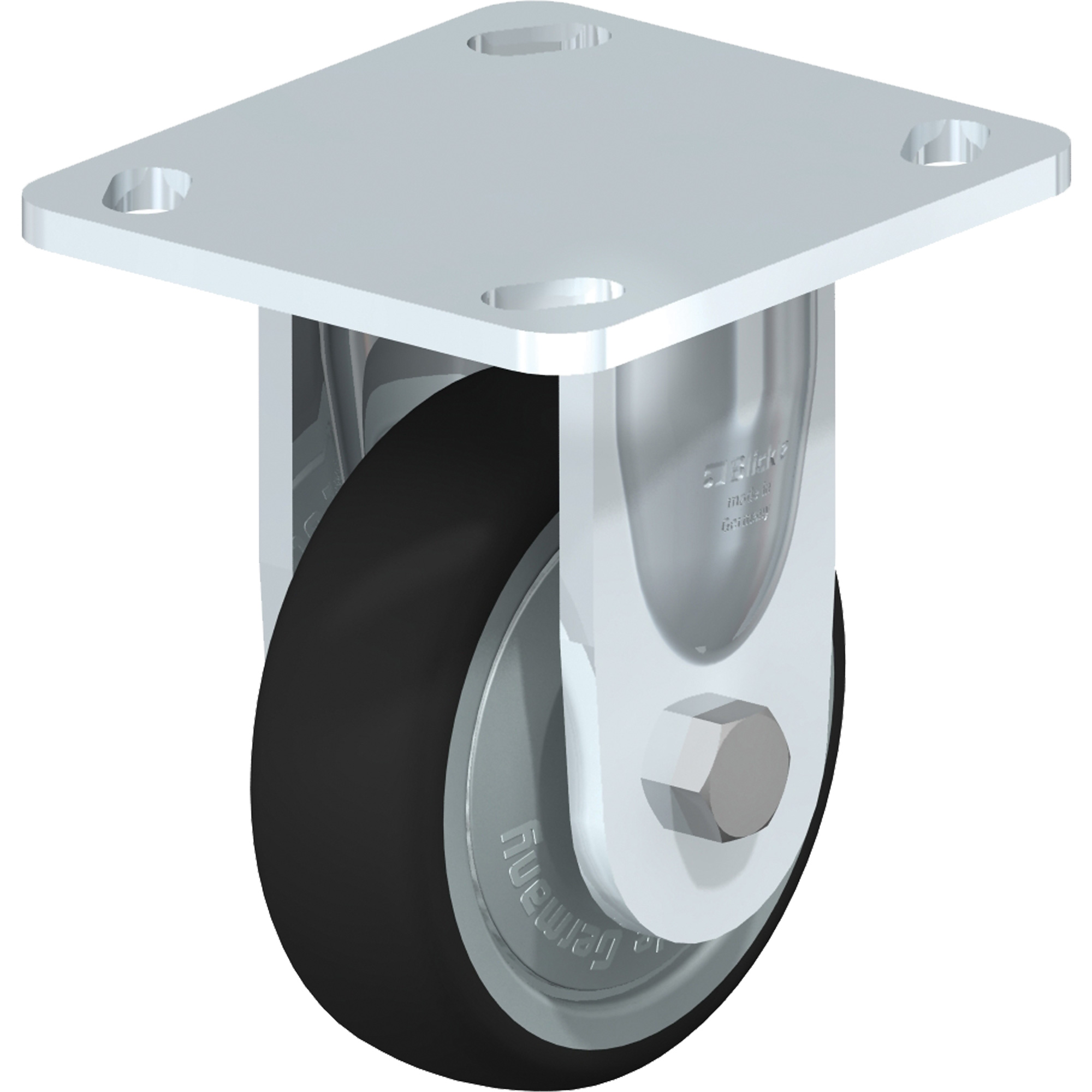 Roulette de haute qualité, Fixe, 4" (101,6 mm), Polyuréthane thermoplastique, 440 lb (199,58 kg)