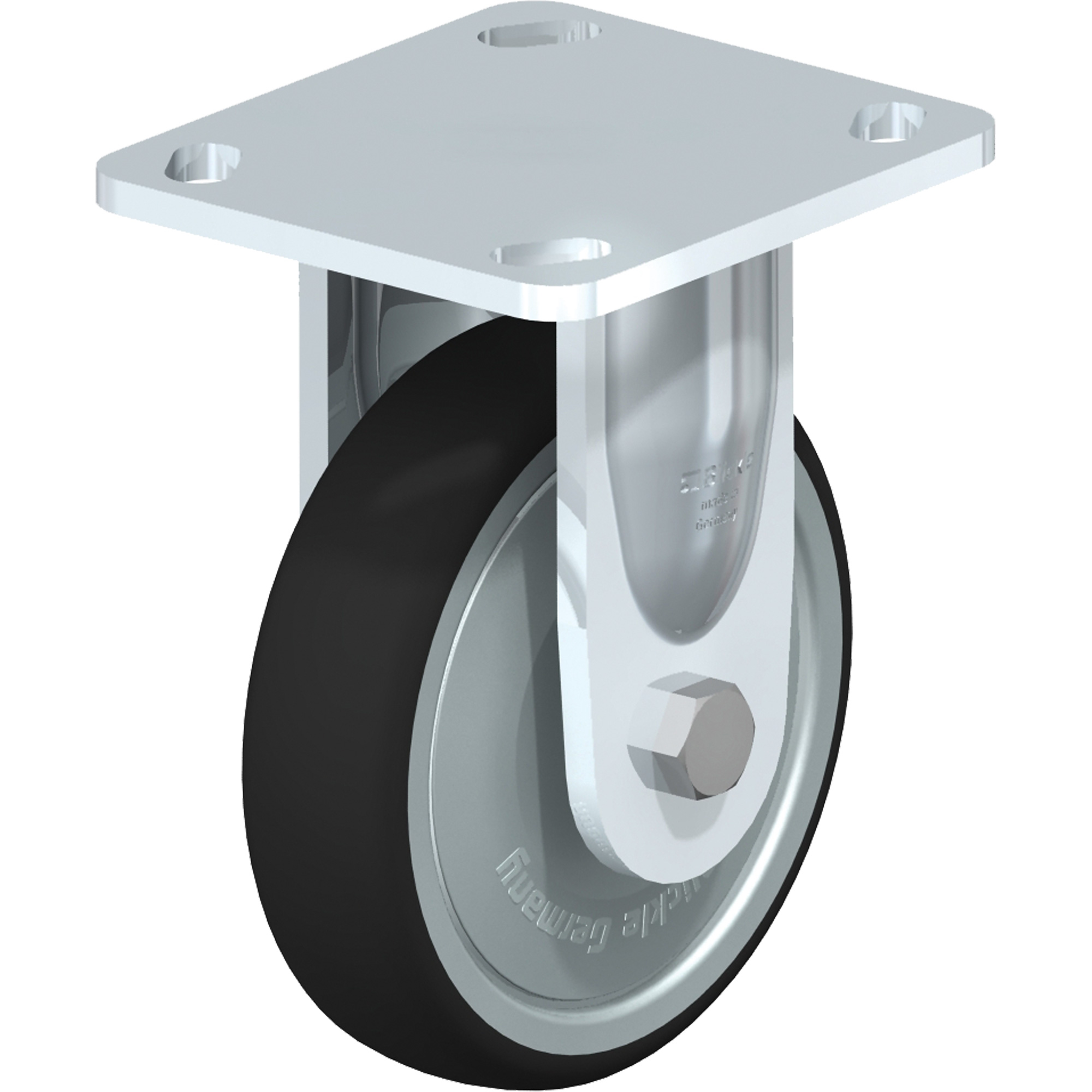 Roulette de haute qualité, Fixe, 5" (127 mm), Polyuréthane thermoplastique,
