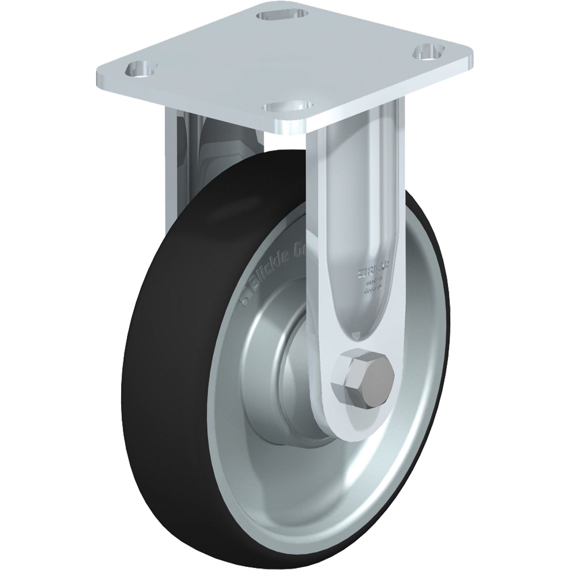 Roulette de haute qualité, Fixe, 6" (152,4 mm), Polyuréthane thermoplastique, 660 lb (300 kg)