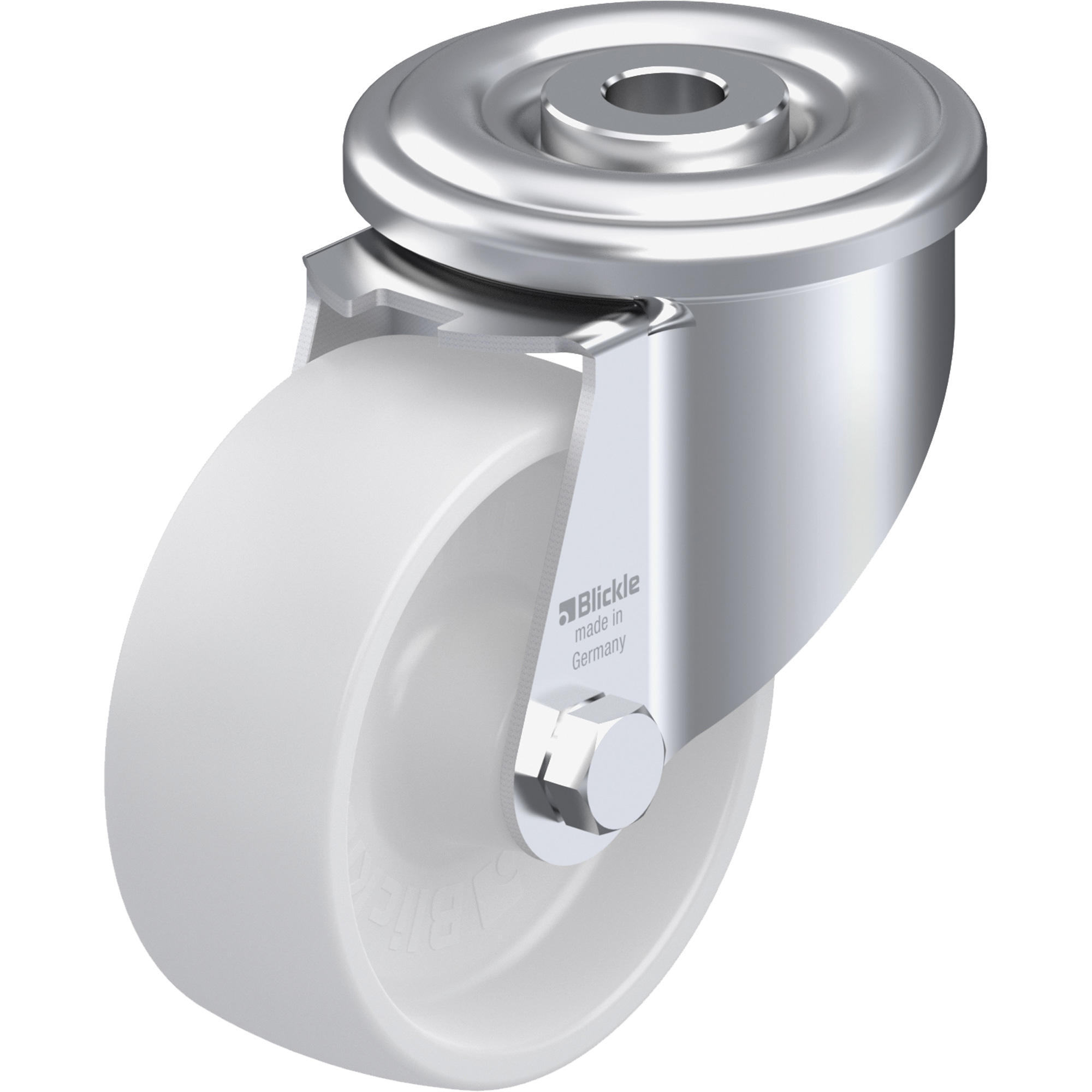 Roulette en nylon, Pivotant, Diamètre 3-1/8" (79,375 mm), Capacité 330 lb (149,685 kg)