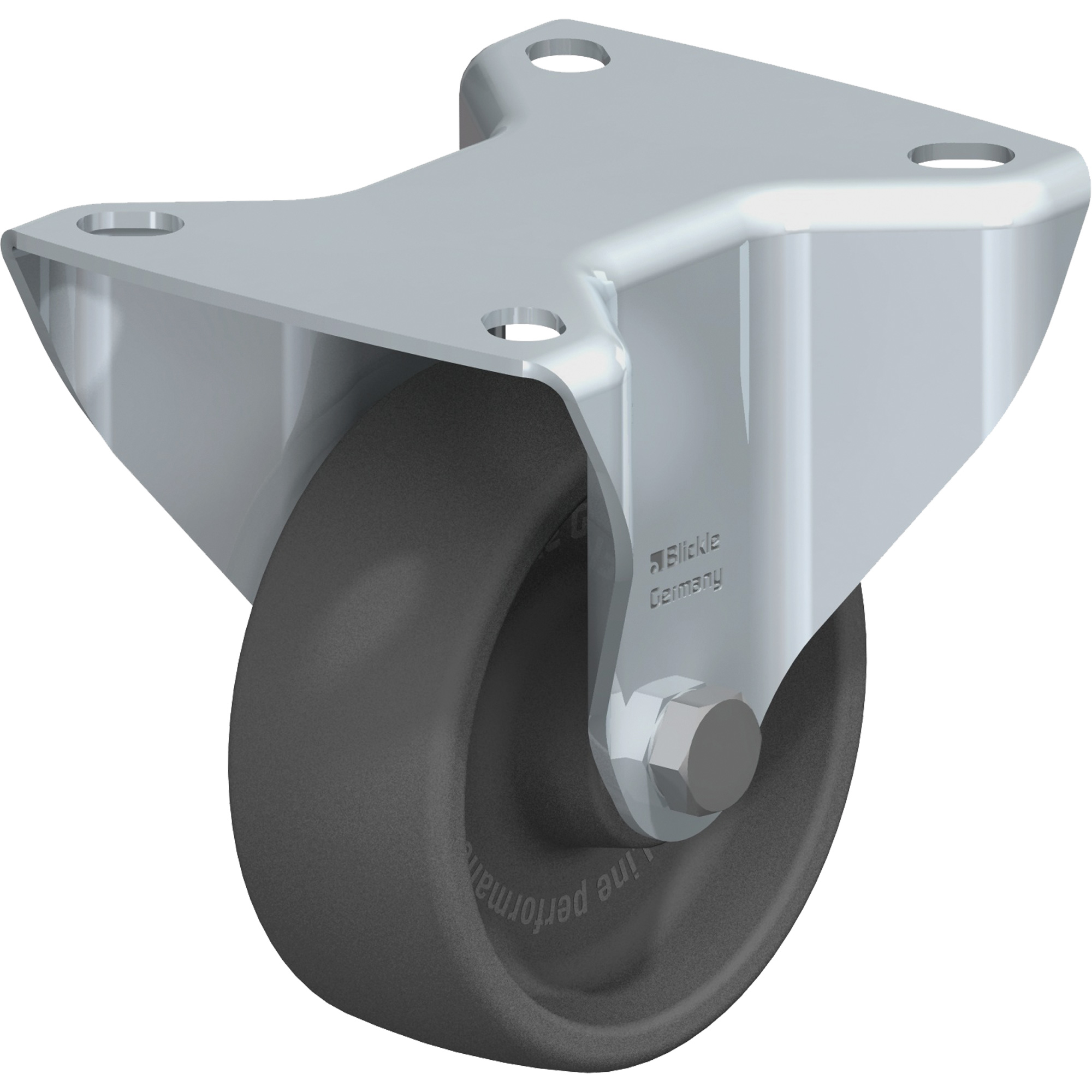 Roulette, Fixe, 3-1/8" (79,5 mm), Thermoplastique résistant à la chaleur, 330 lb (150 kg)