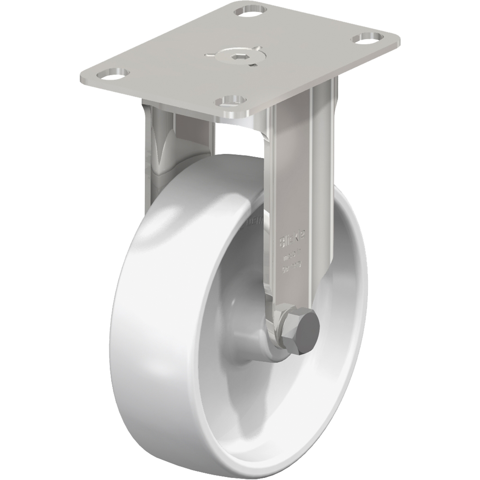 Roulette, Fixe, 4" (101,6 mm), Nylon, 265 lb (120 kg)