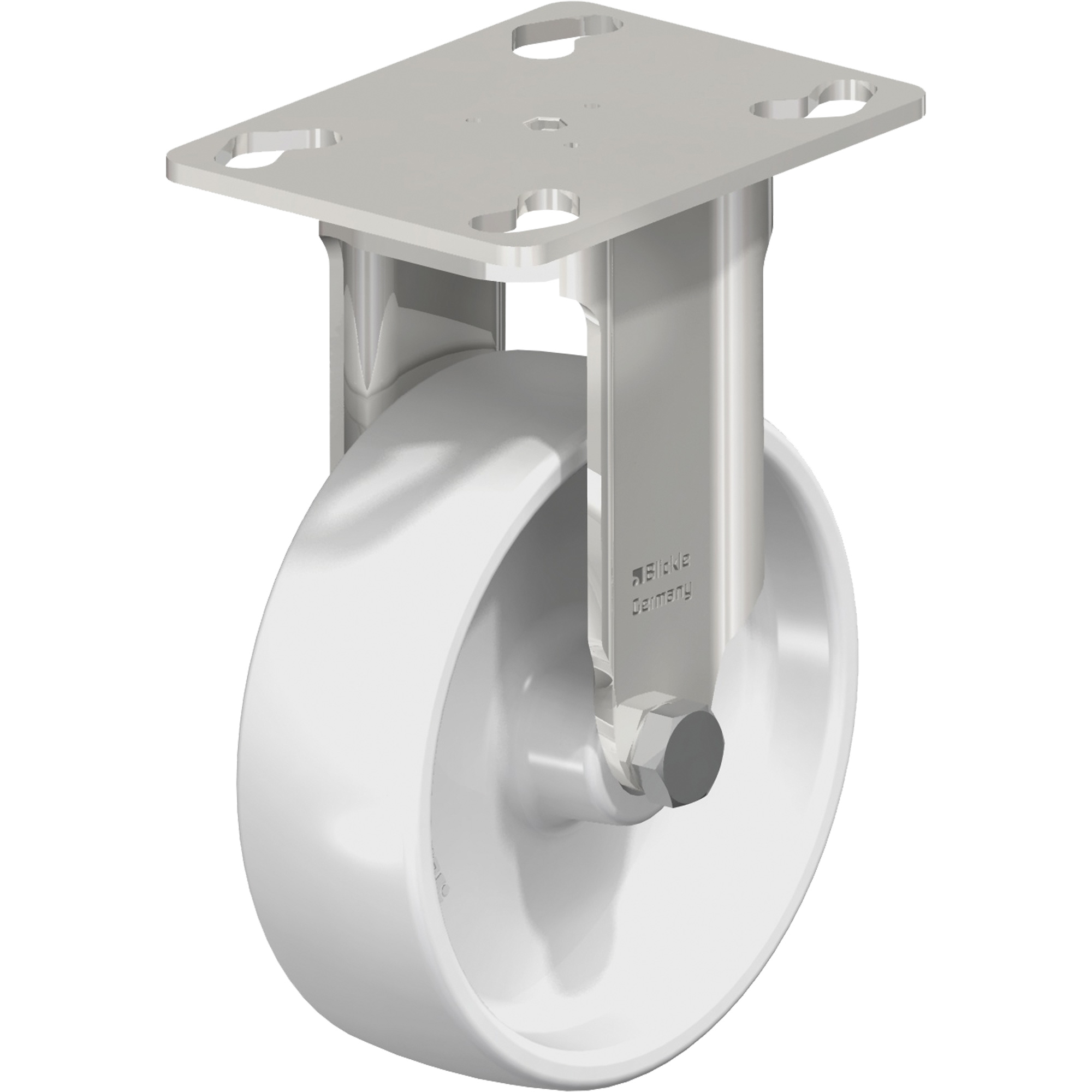 Roulette, Fixe, 4" (101,6 mm), Nylon, 265 lb (120 kg)