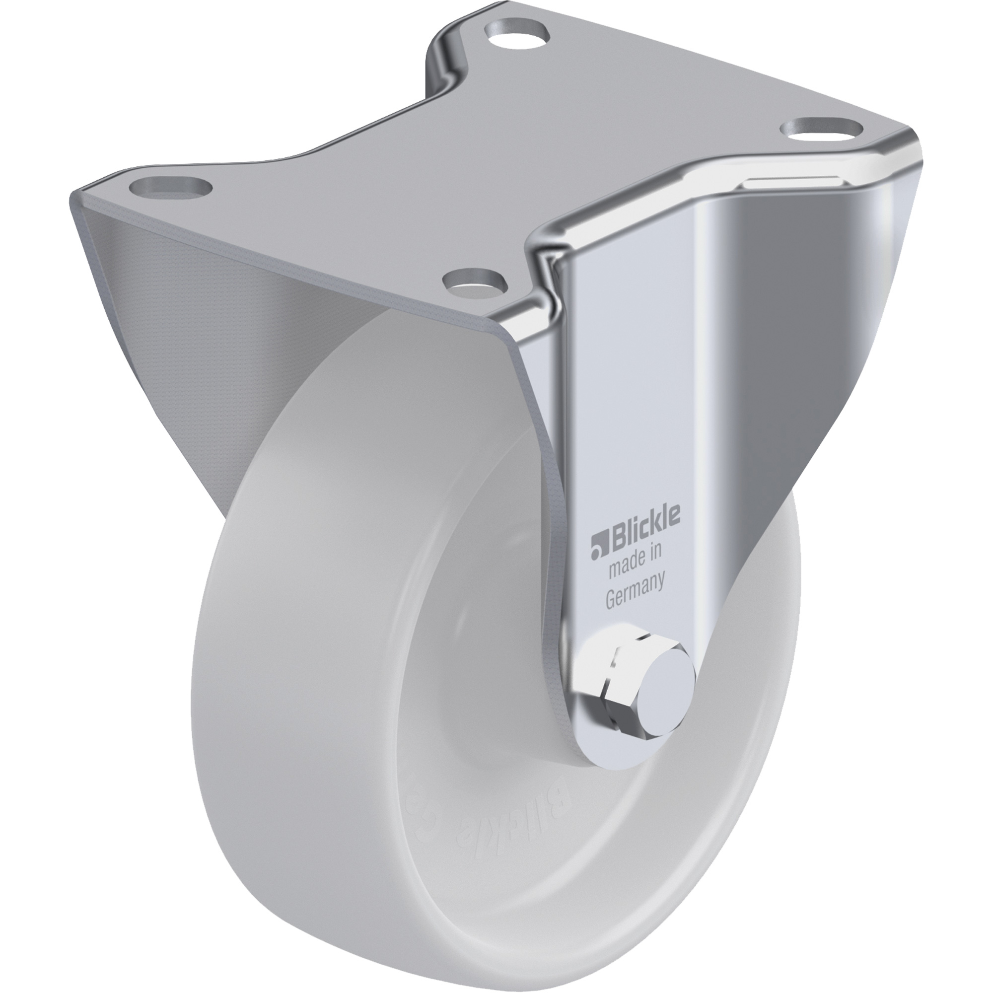 Roulette, Fixe, 4" (101,6 mm), Nylon, 440 lb (199,58 kg)