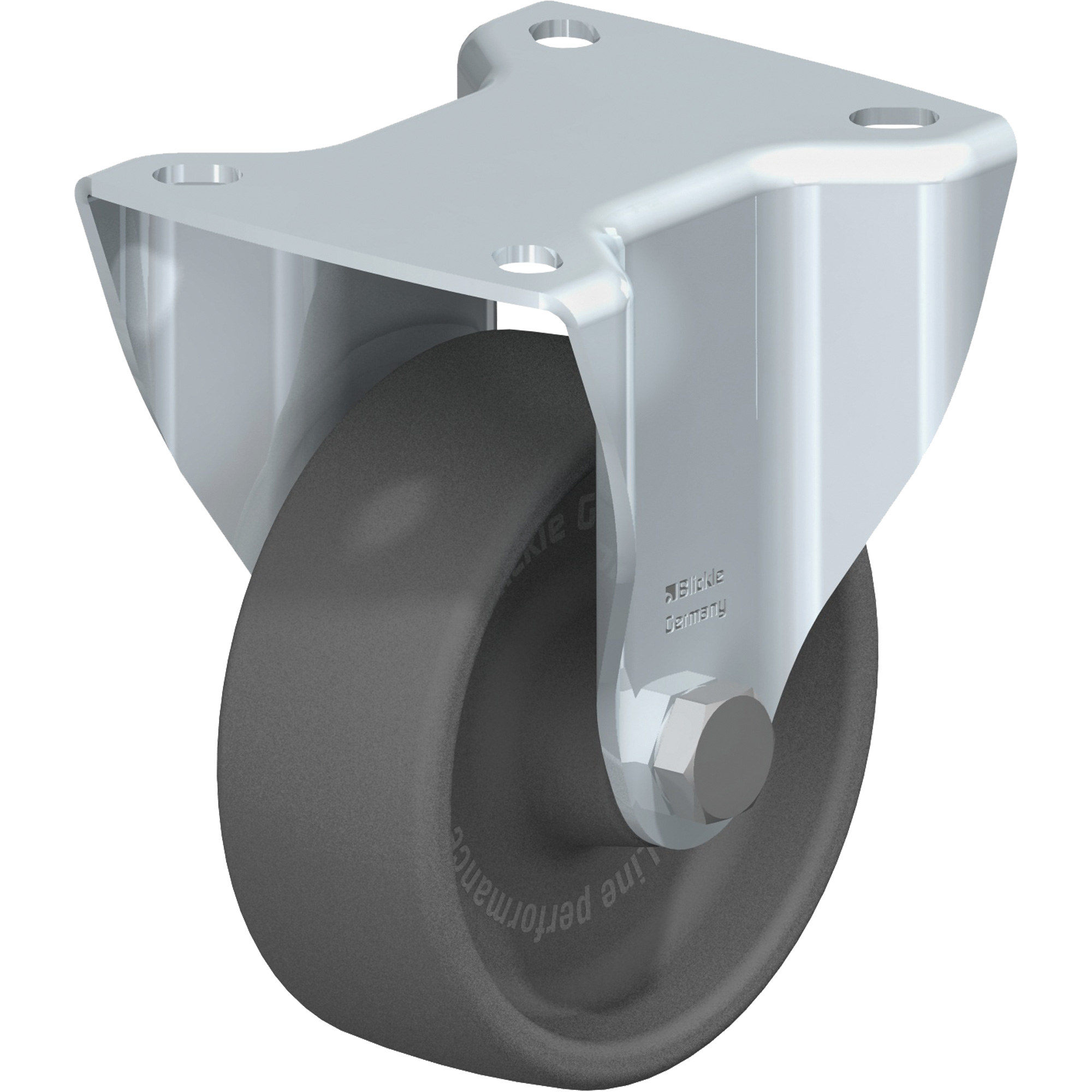 Roulette, Fixe, 4" (101,6 mm), Thermoplastique résistant à la chaleur,