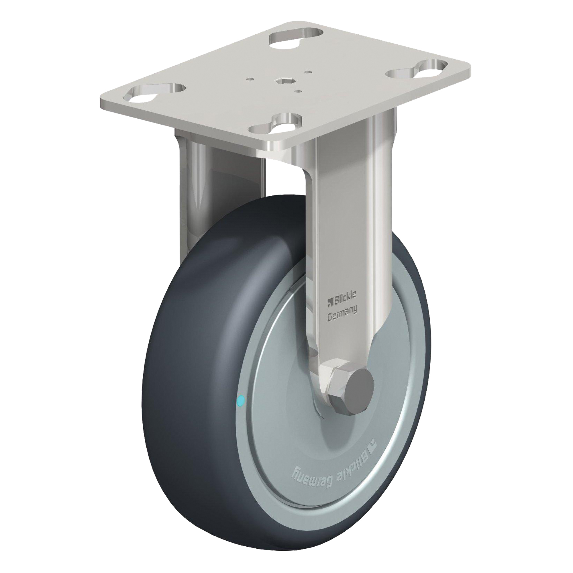 Roulette, Fixe, 3-1/8" (79,5 mm), Élastomère de caoutchouc thermoplastique, 220 lb (100 kg)