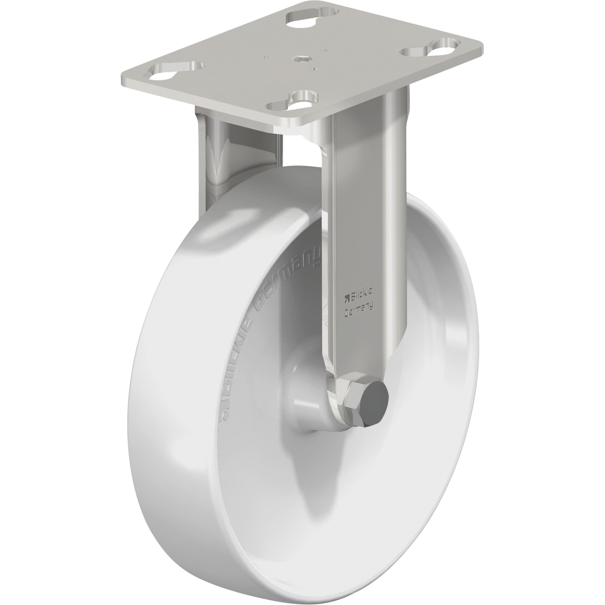 Roulette, Fixe, 5" (127 mm), Nylon, 265 lb (120 kg)