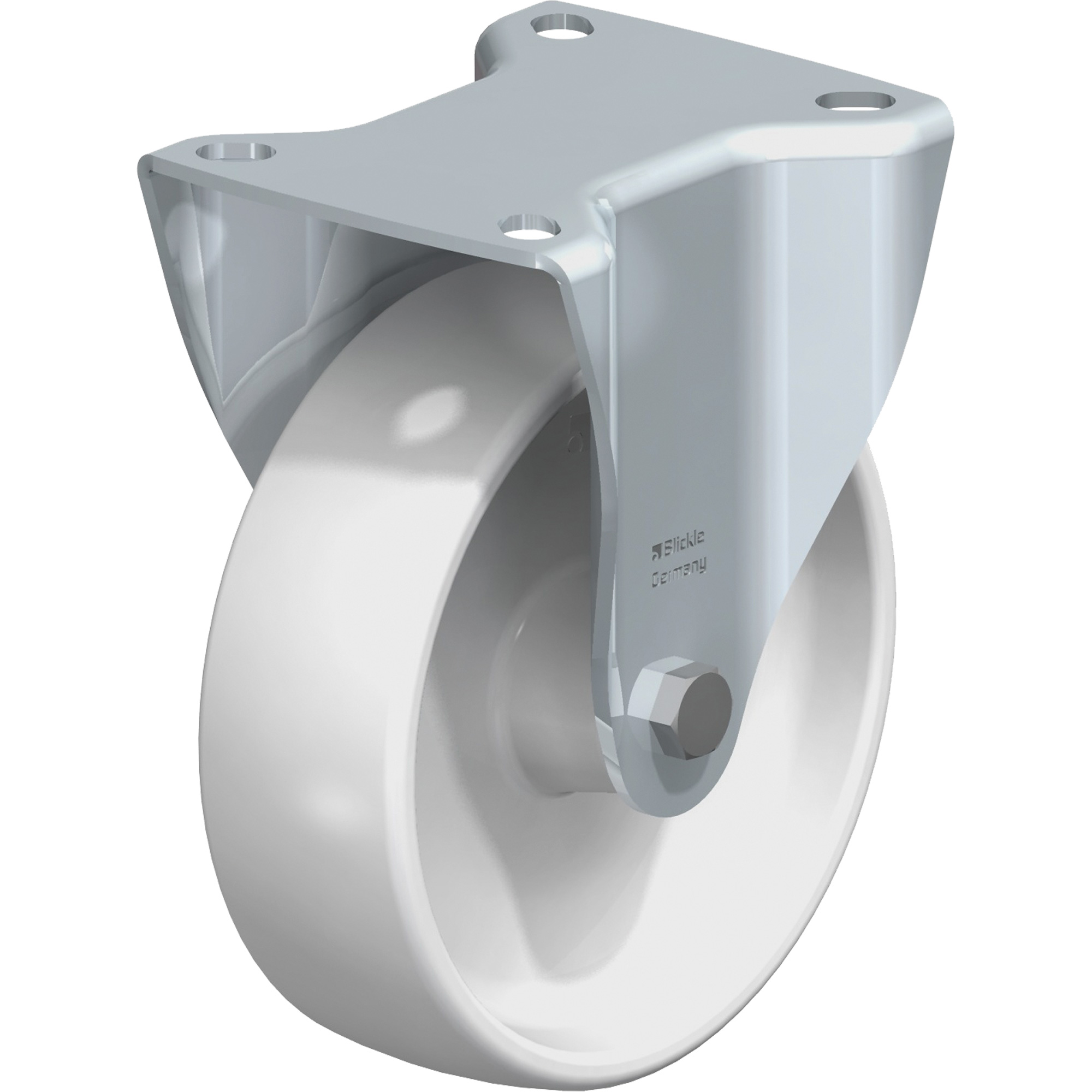Roulette, Fixe, 5" (127 mm), Nylon, 440 lb (199,58 kg)