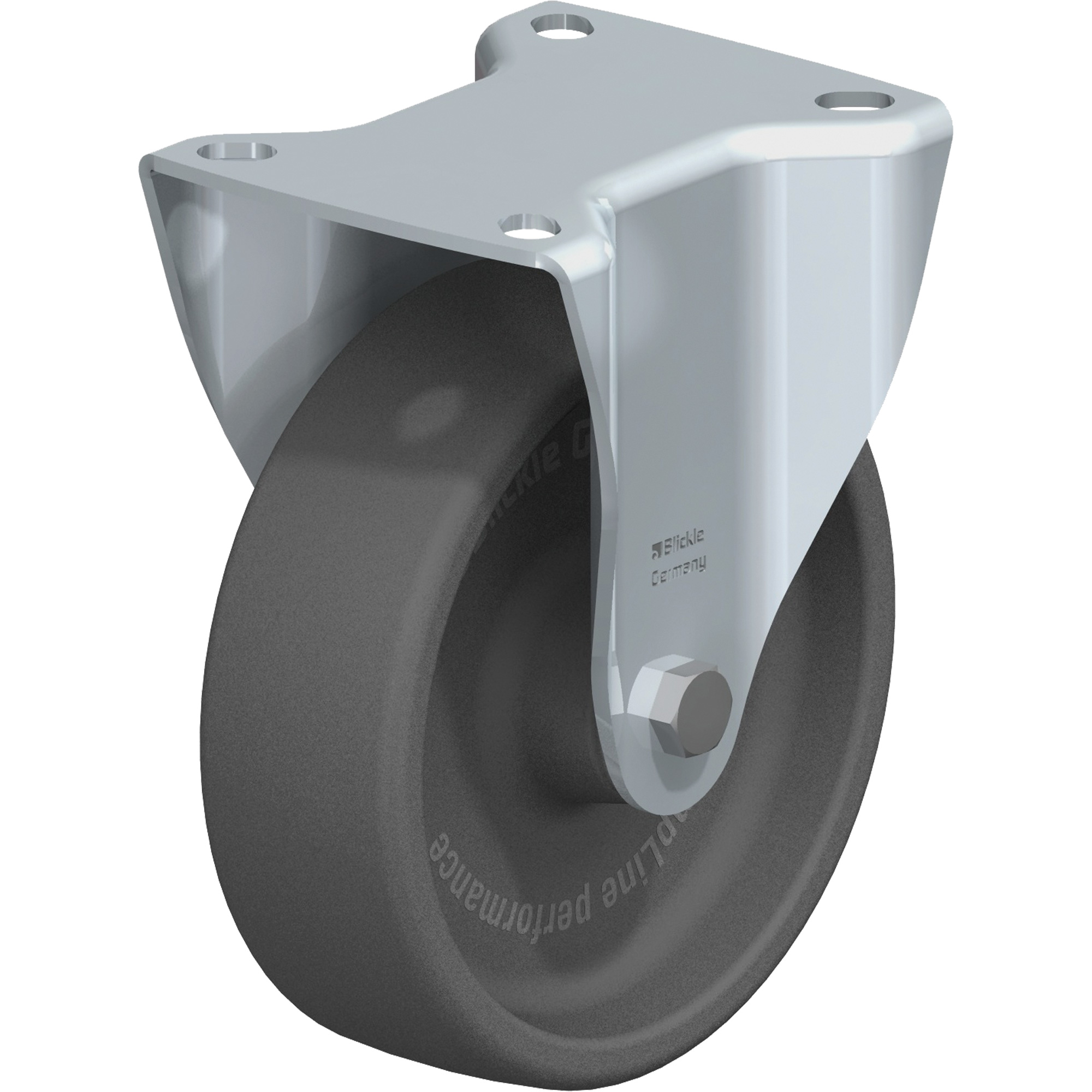 Roulette, Fixe, 5" (127 mm), Thermoplastique résistant à la chaleur, 330 lb (150 kg)